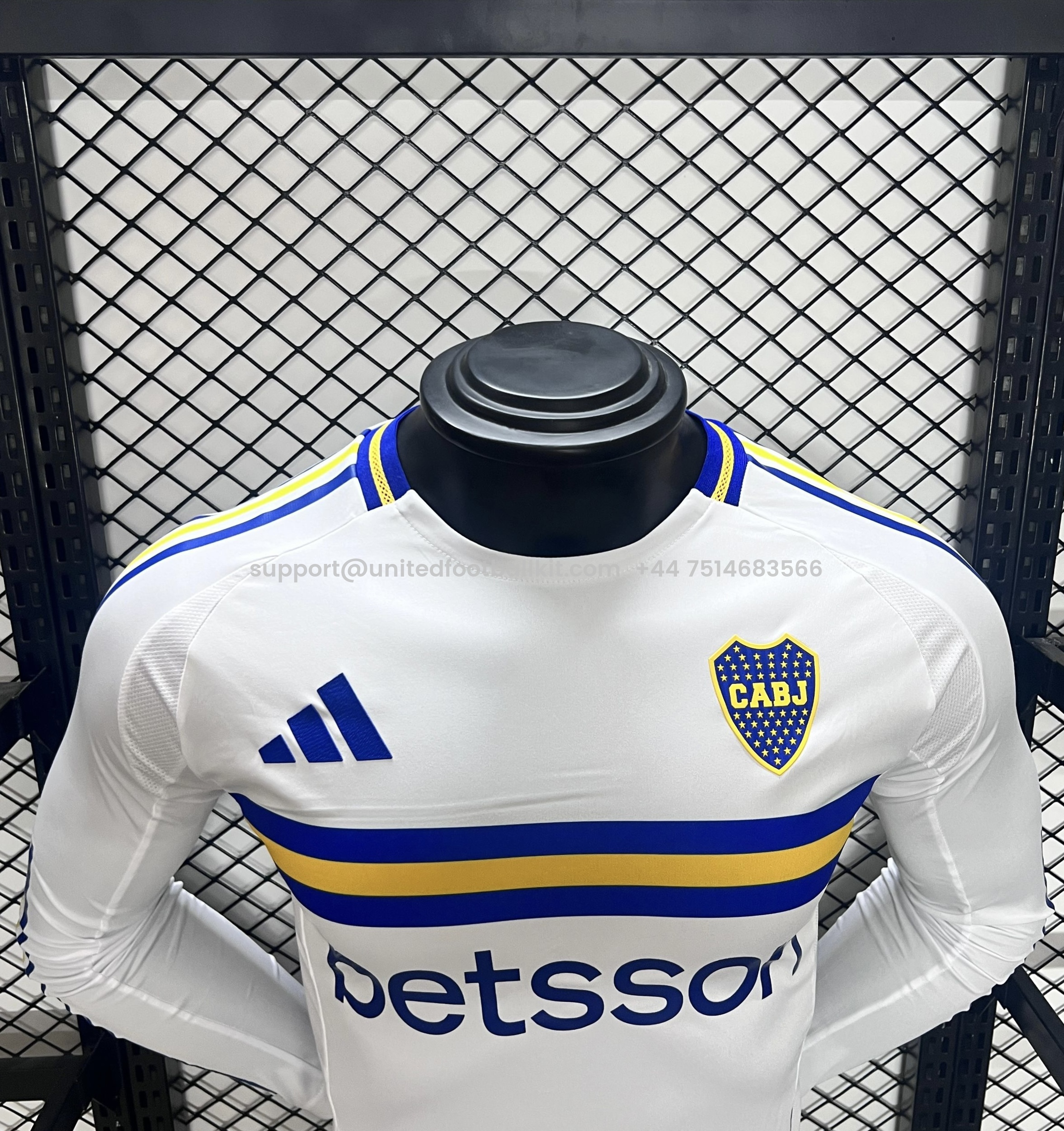 Unitedfootballkit.com | Boca Juniors 24-25 Away Long Sleeve Jersey - Player Version -Customize Name, Number and Patch | Worldwide Shipping