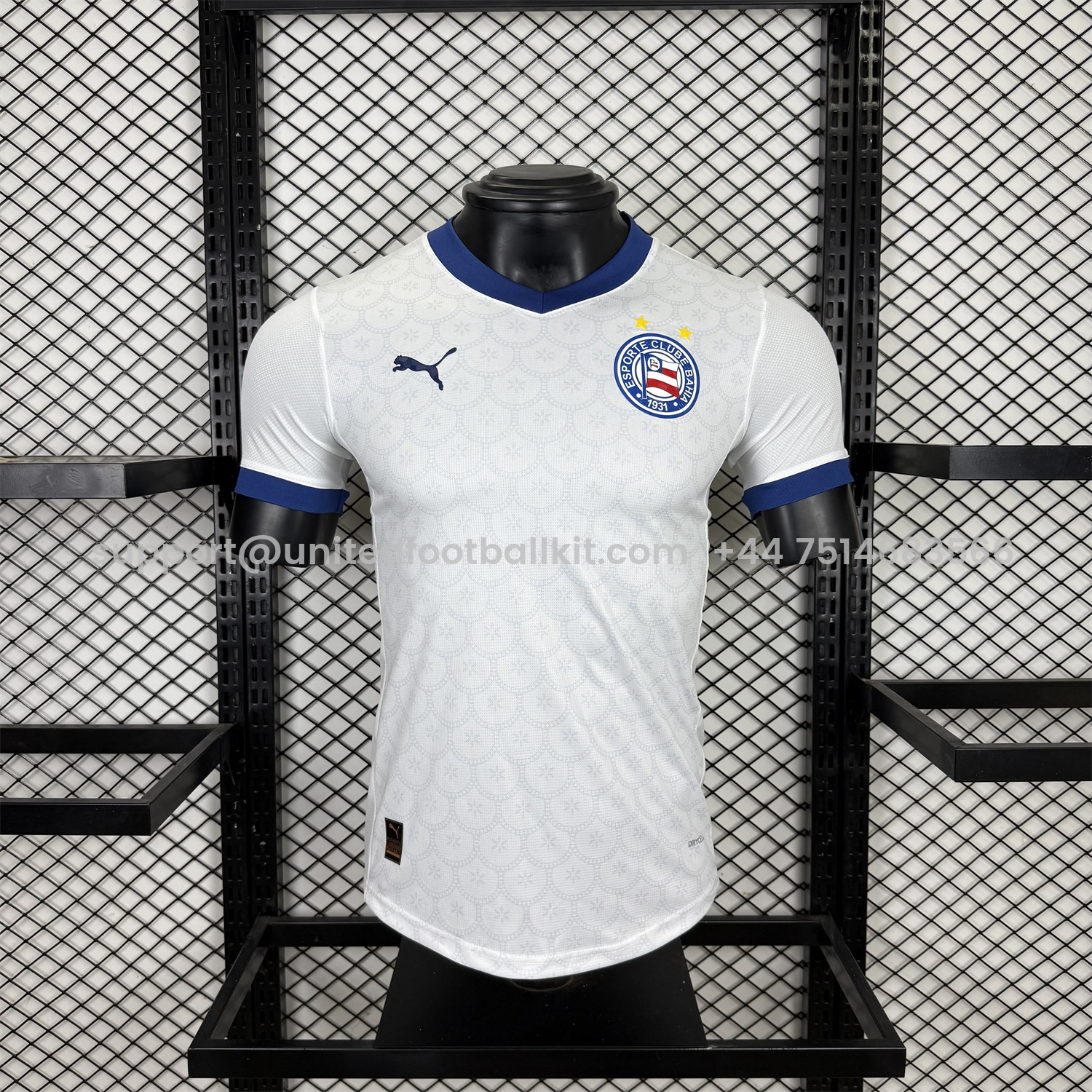 Unitedfootballkit.com | Bahia 25-26 Home Unsponsored Jersey - Player Version -Customize Name, Number and Patch | Worldwide Shipping