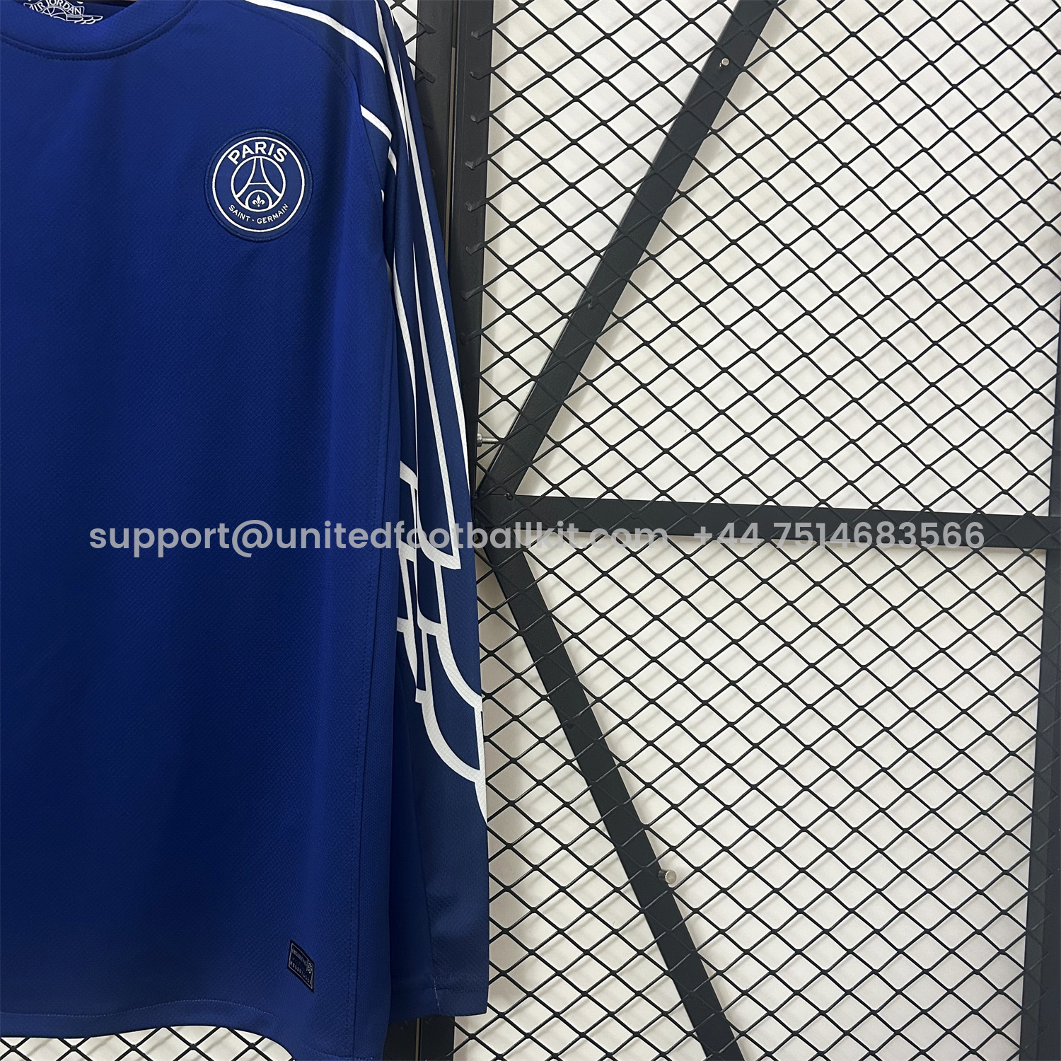 Unitedfootballkit.com | Paris Saint-Germain PSG 24-25 Fourth Unsponsored Long Sleeves Jersey - Fans Version -Customize Name, Number and Patch | Worldwide Shipping