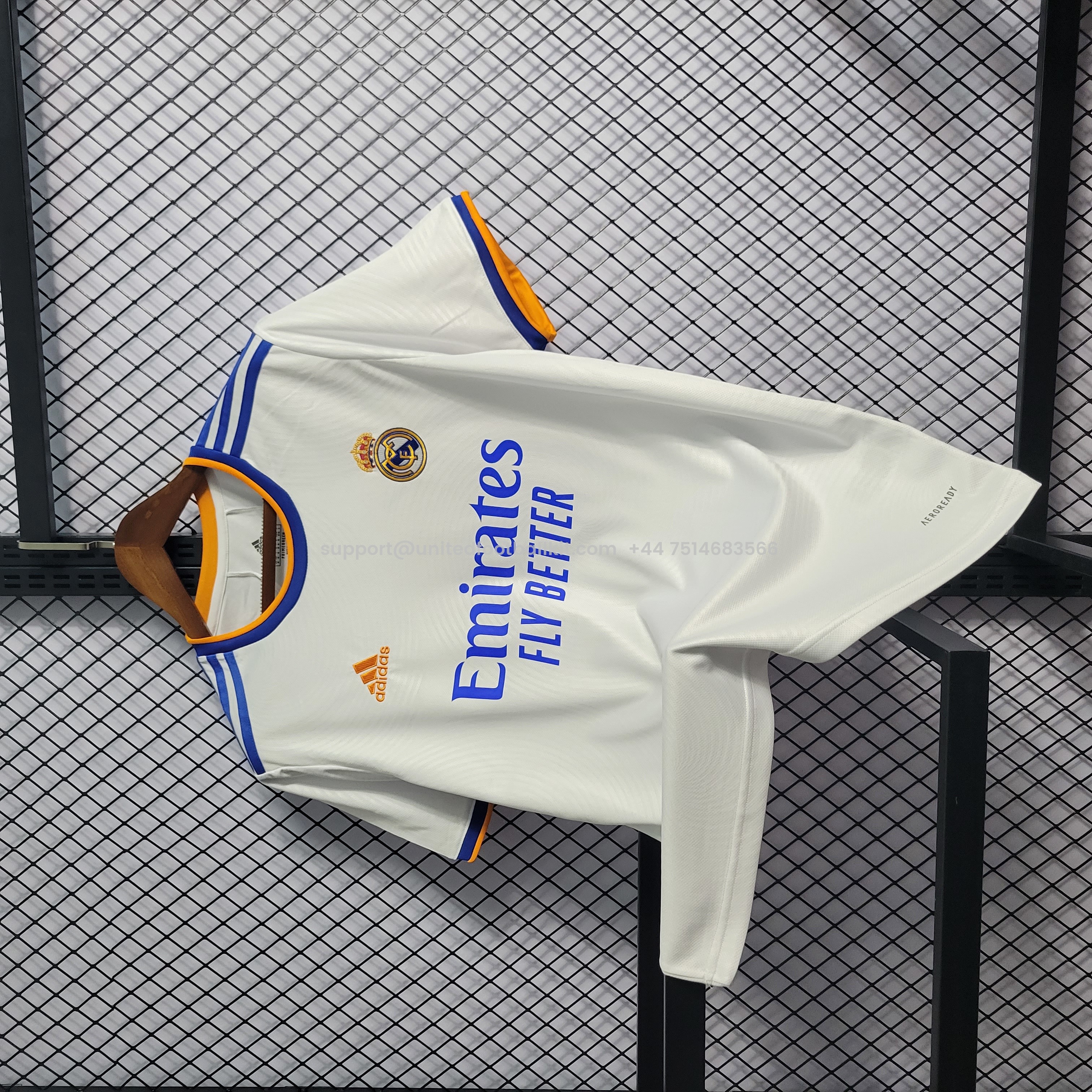 Unitedfootballkit.com | Retro Real Madrid 21-22 Home Stadium Jersey -Customize Name, Number and Patch | Worldwide Shipping