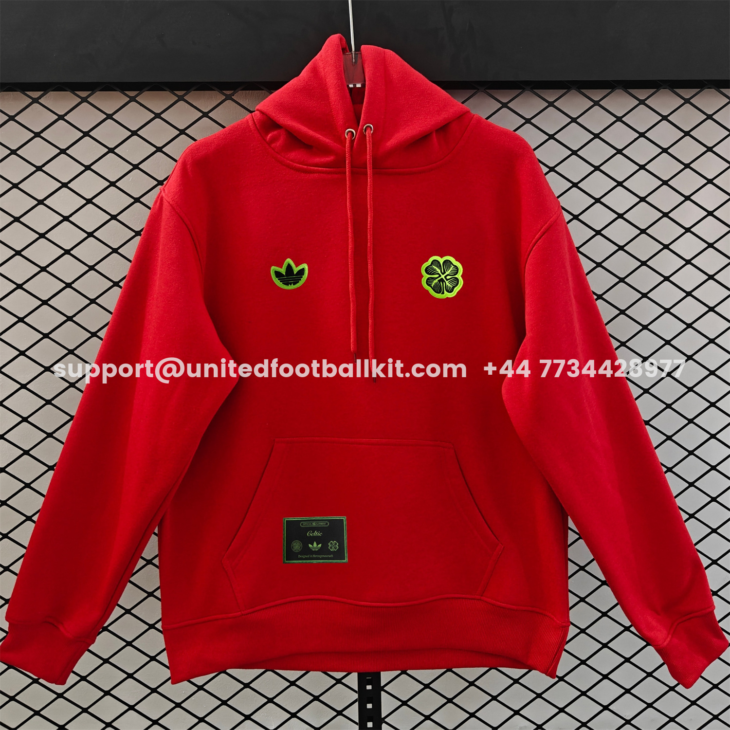 Unitedfootballkit.com | Celtic 25-26 Originals Terrace Icon Unisex Pullover Hoodie -Customize Name, Number and Patch | Worldwide Shipping
