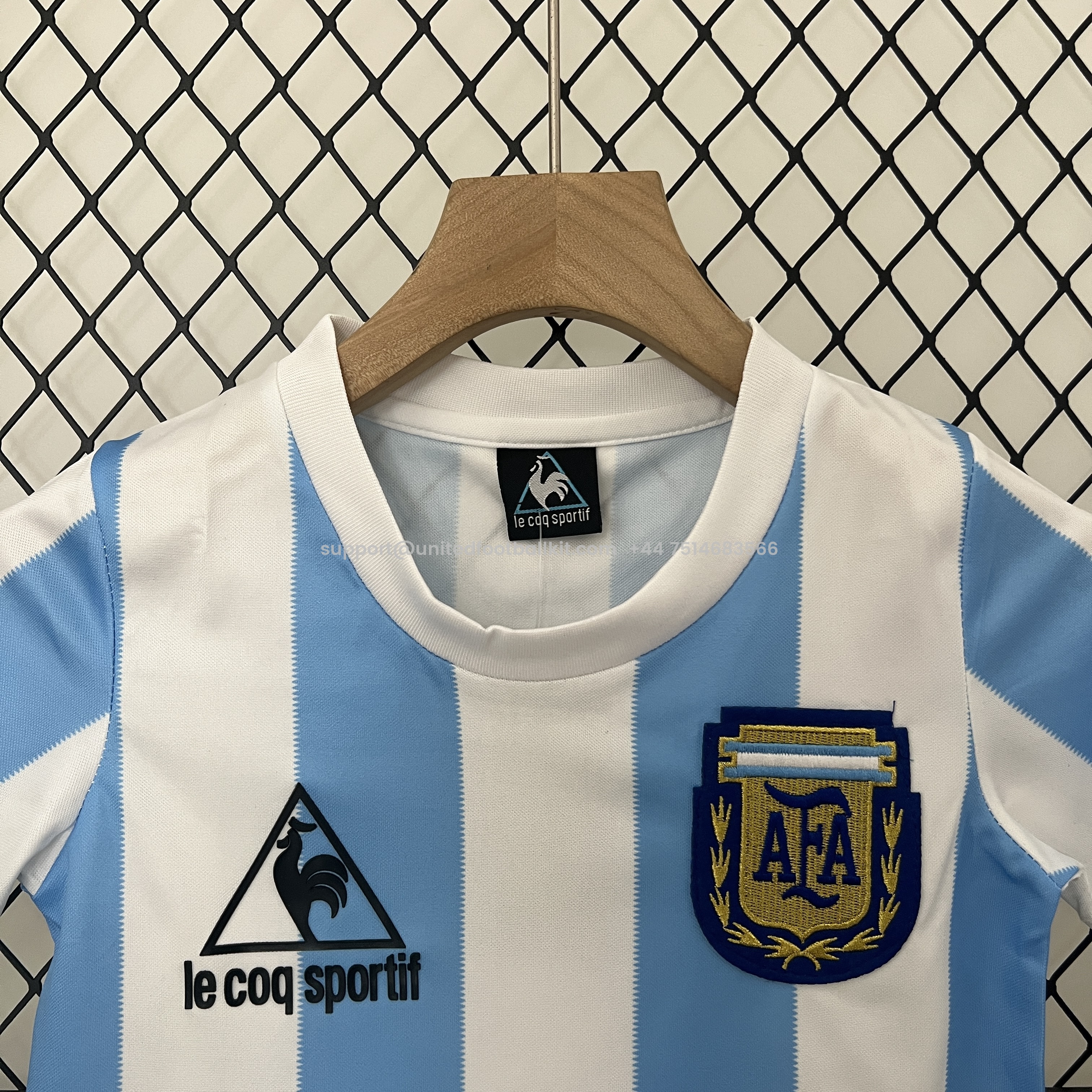 Unitedfootballkit.com | Retro Argentina 1986 Home Stadium Kids Kit -Customize Name, Number and Patch | Worldwide Shipping