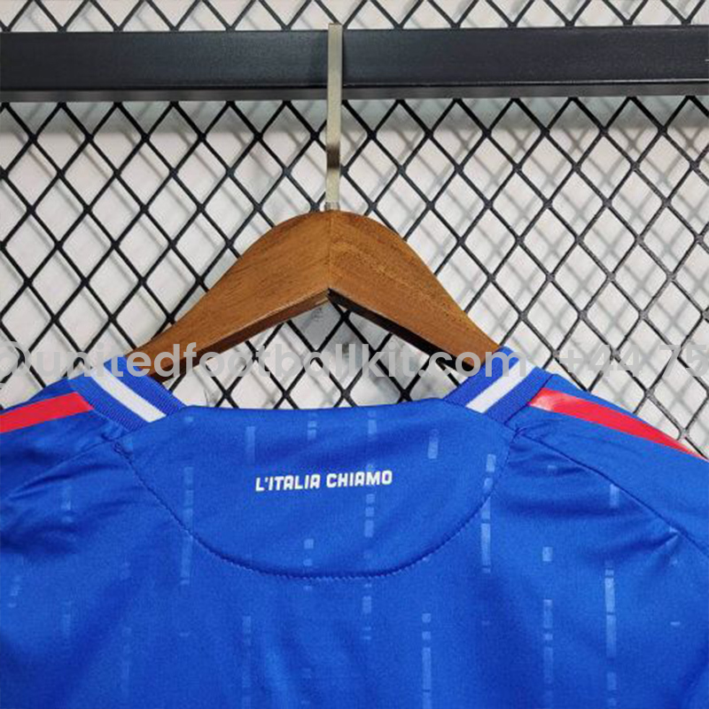 Unitedfootballkit.com | Italy 2024 Home Stadium Jersey - Fans Version -Customize Name, Number and Patch | Worldwide Shipping