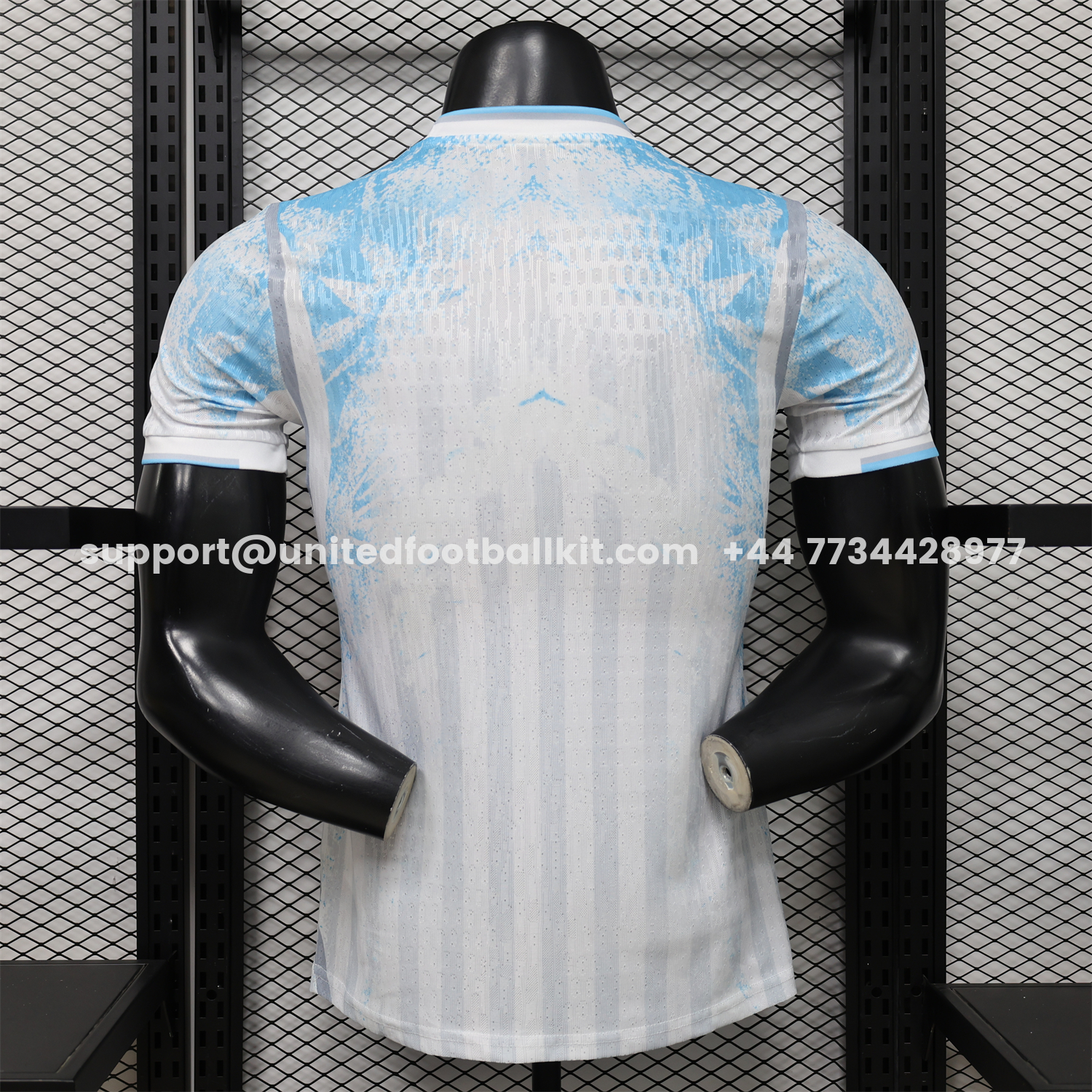 Unitedfootballkit.com | Uruguay 2026 White With Blue Special Jersey - Player Version -Customize Name, Number and Patch | Worldwide Shipping