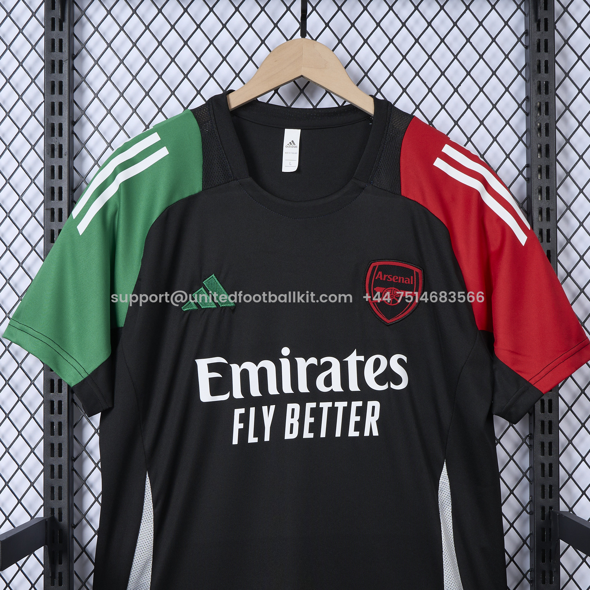 Unitedfootballkit.com | Arsenal 24-25 Black Training Jersey - Fans Version -Customize Name, Number and Patch | Worldwide Shipping