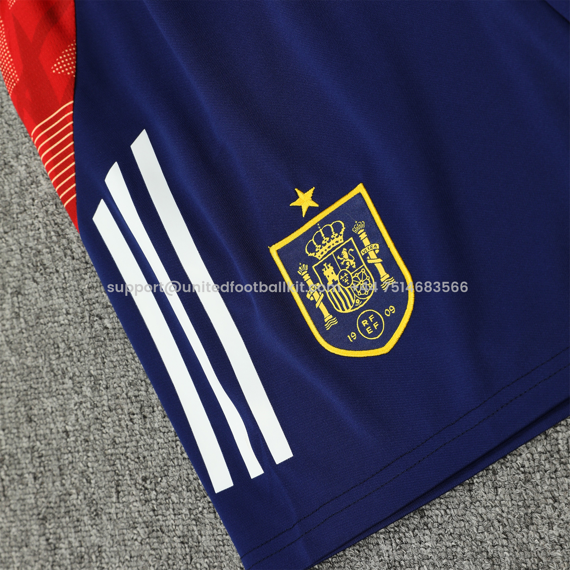 Unitedfootballkit.com | Spain 24-25 Vest Training Set - Red -Customize Name, Number and Patch | Worldwide Shipping