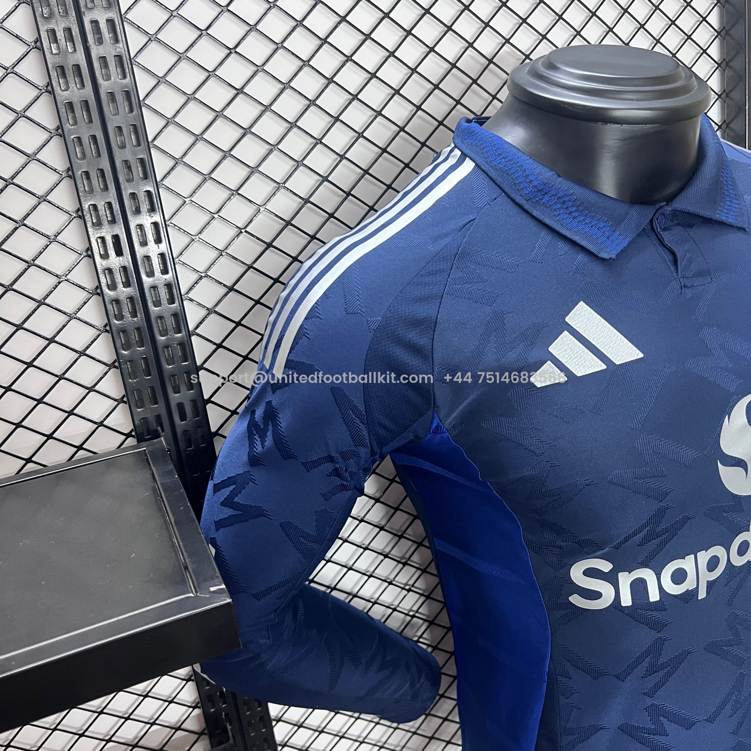 Unitedfootballkit.com | Manchester United 24-25 Away Long Sleeve Jersey - Player Version -Customize Name, Number and Patch | Worldwide Shipping