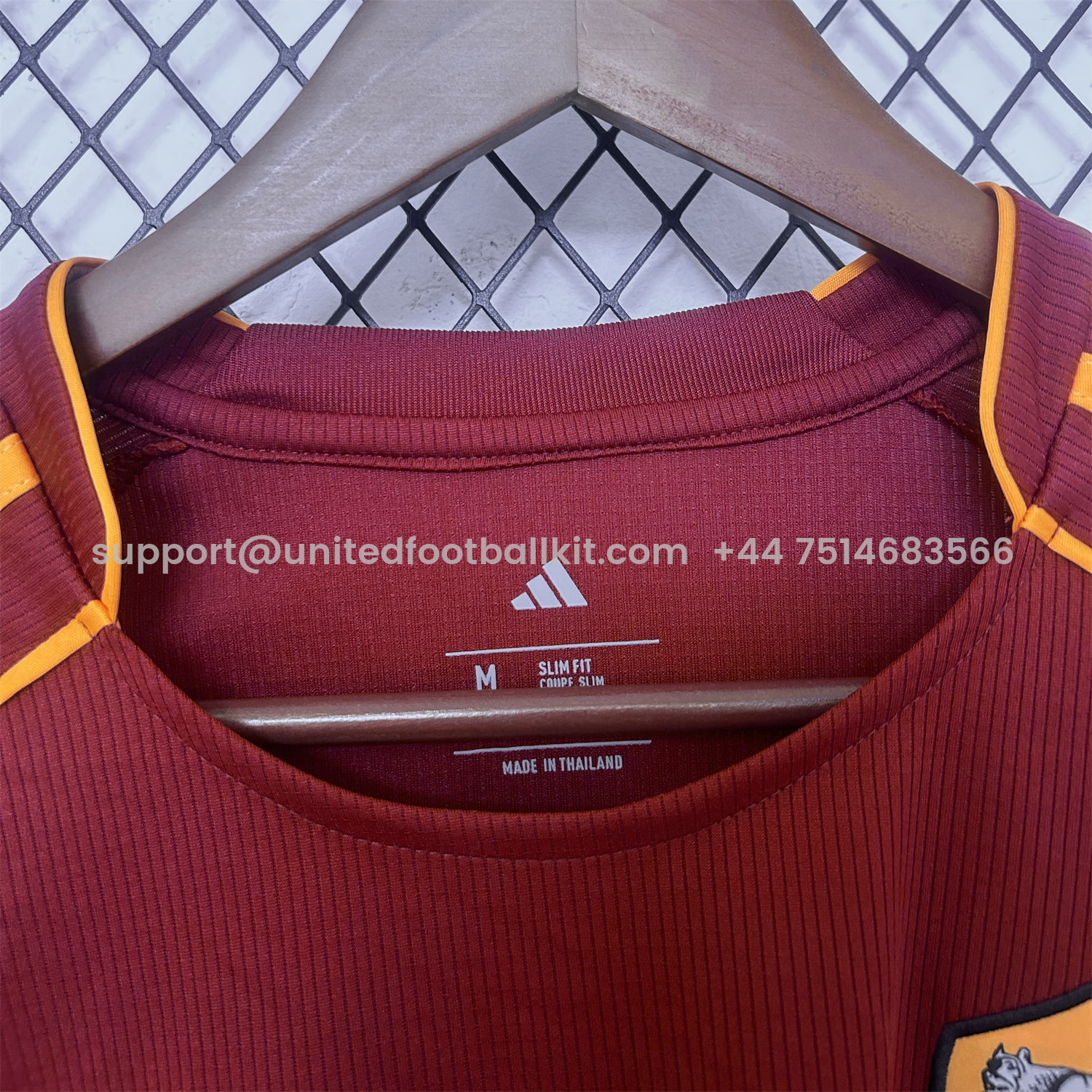 Unitedfootballkit.com | AS Roma 25-26 Home Unsponsored Jersey - Fans Version -Customize Name, Number and Patch | Worldwide Shipping