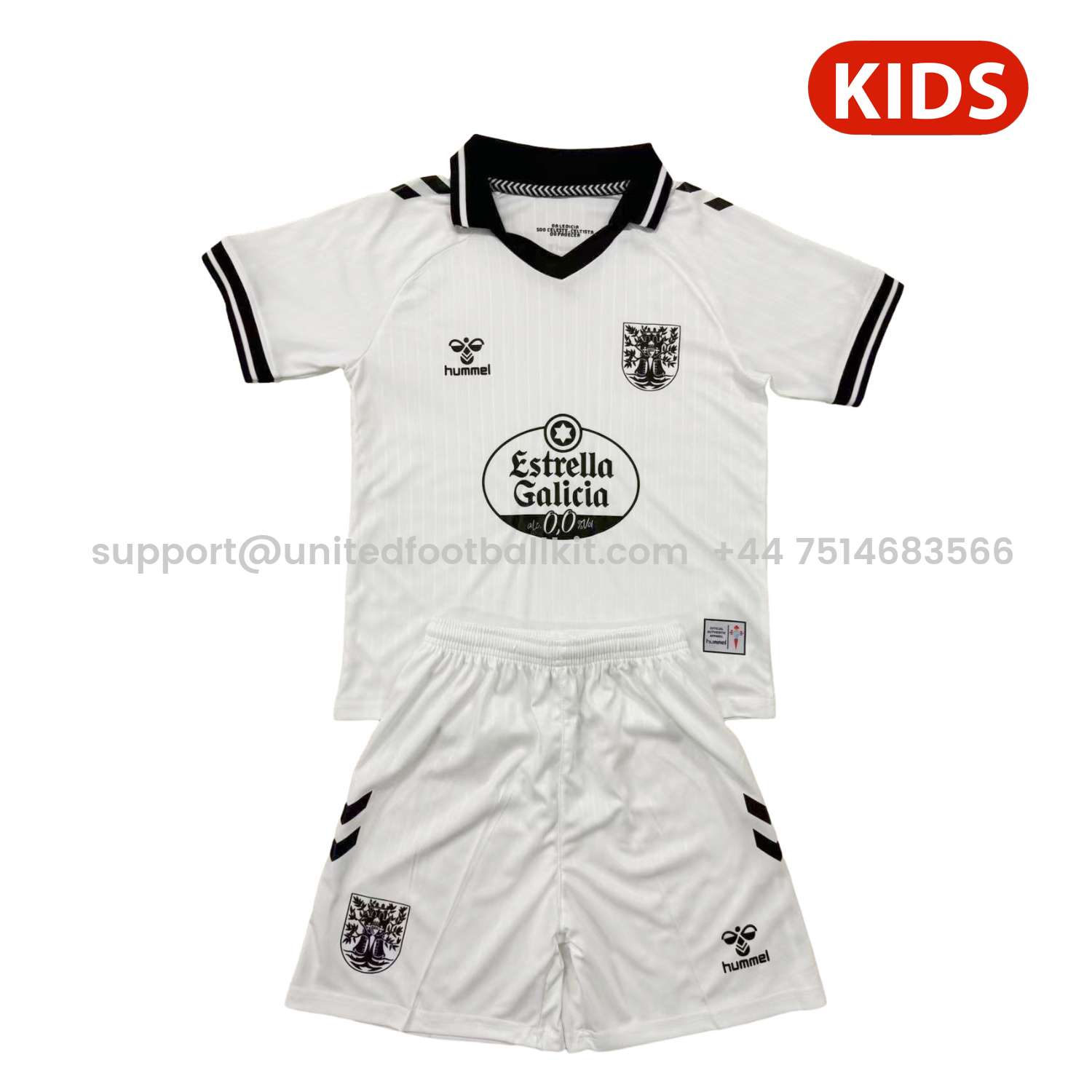 Unitedfootballkit.com | Celta Vigo 24-25 Oliveira Dos Cen Anos White Goalkeeper Kids Kit -Customize Name, Number and Patch | Worldwide Shipping