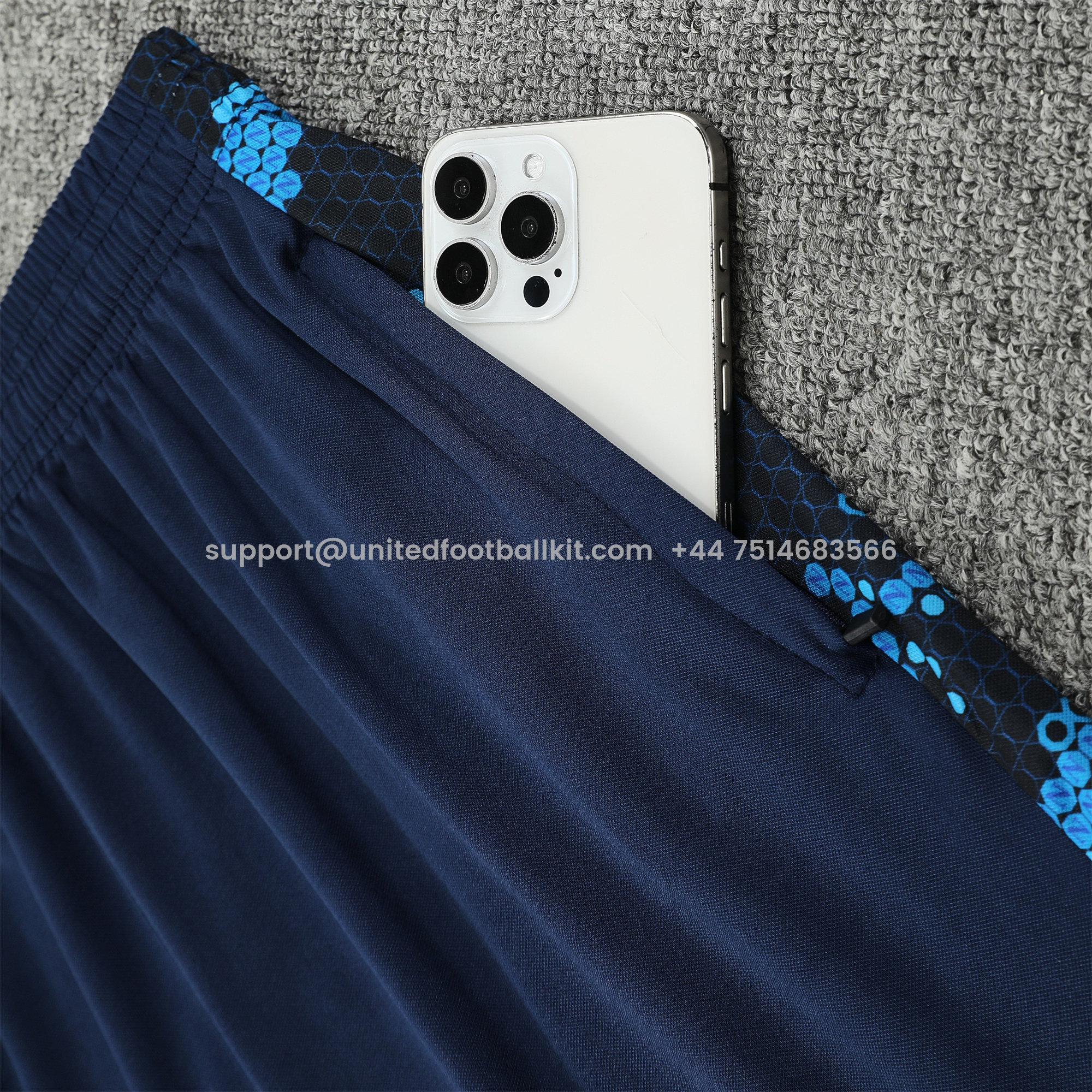 Unitedfootballkit.com | Napoli 24-25 Short-Sleeve Training Set - Blue Top & Shorts -Customize Name, Number and Patch | Worldwide Shipping
