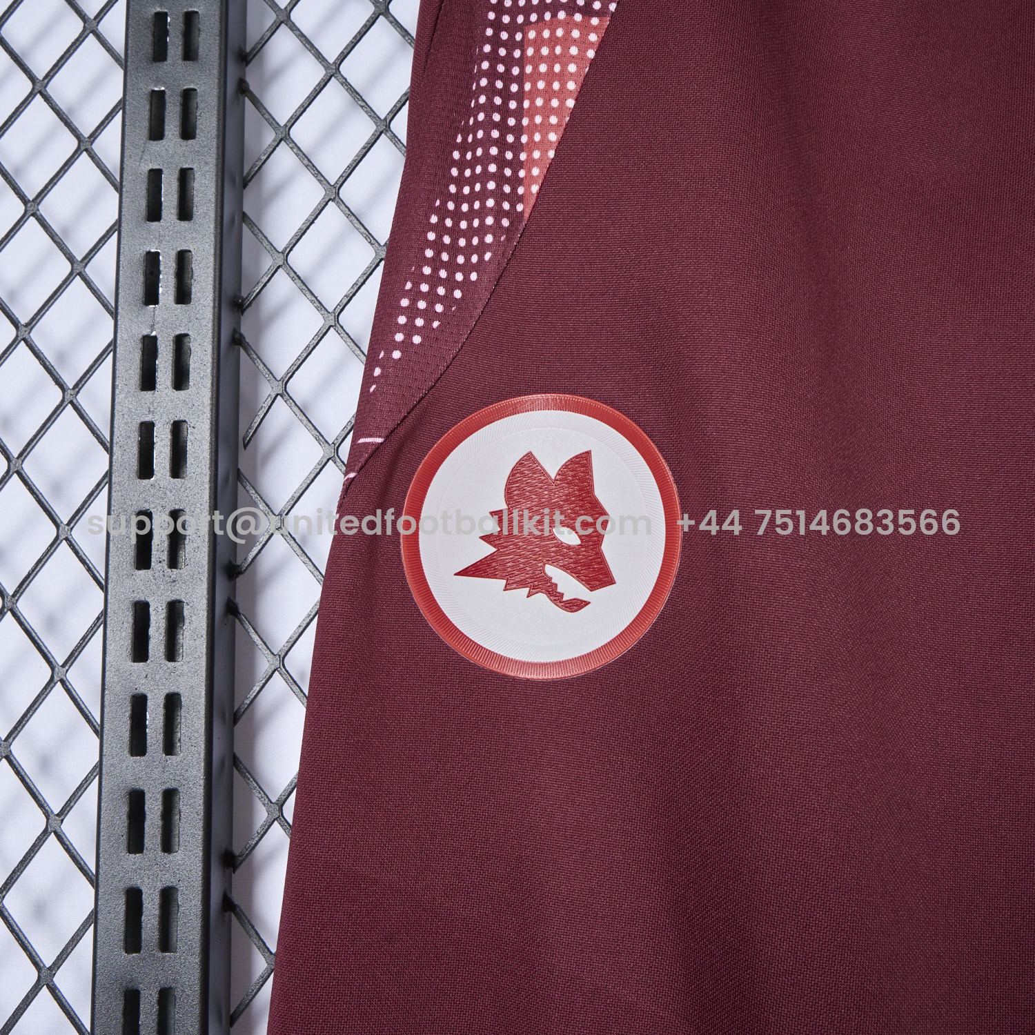 Unitedfootballkit.com | AS Roma 24-25 Burgundy Training Pants - Player Version -Customize Name, Number and Patch | Worldwide Shipping