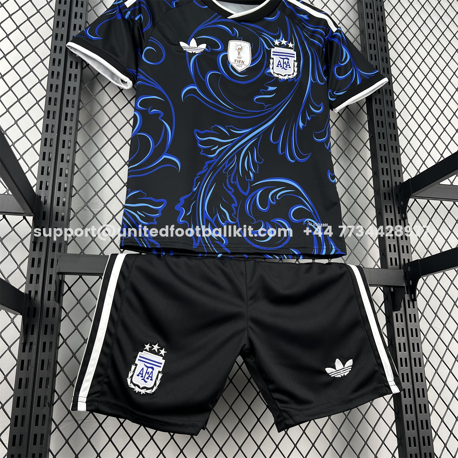 Unitedfootballkit.com | Argentina 2026 Away Kids Kit -Customize Name, Number and Patch | Worldwide Shipping