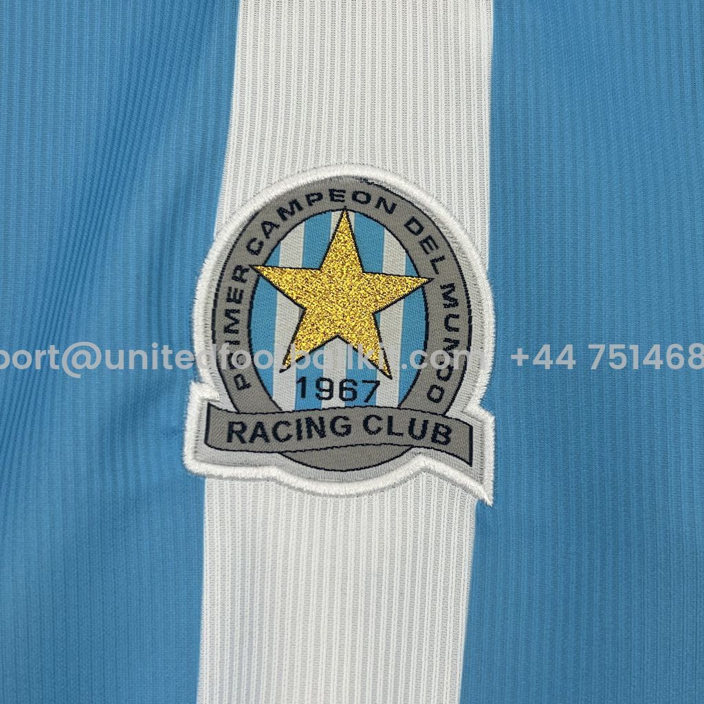 Unitedfootballkit.com | Retro Racing Club de Avellaneda 2000-01 Home Jersey -Customize Name, Number and Patch | Worldwide Shipping