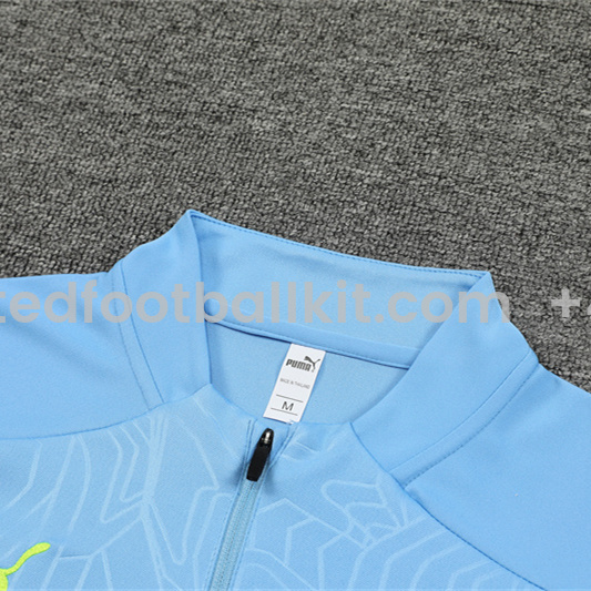 Unitedfootballkit.com | Manchester City 24-25 Long Sleeve Training Set - Light Blue -Customize Name, Number and Patch | Worldwide Shipping