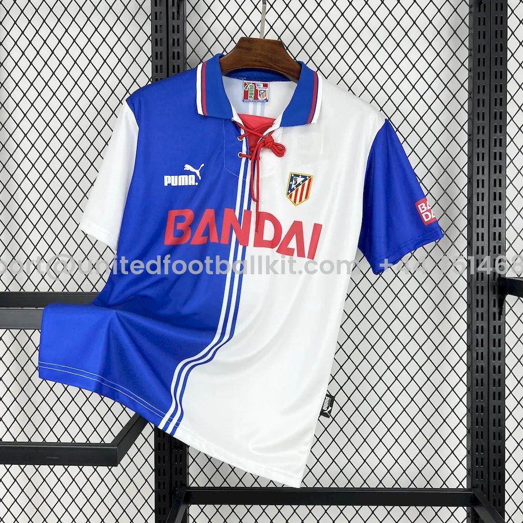Unitedfootballkit.com | Retro Atletico Madrid 1996-97 Third Jersey -Customize Name, Number and Patch | Worldwide Shipping