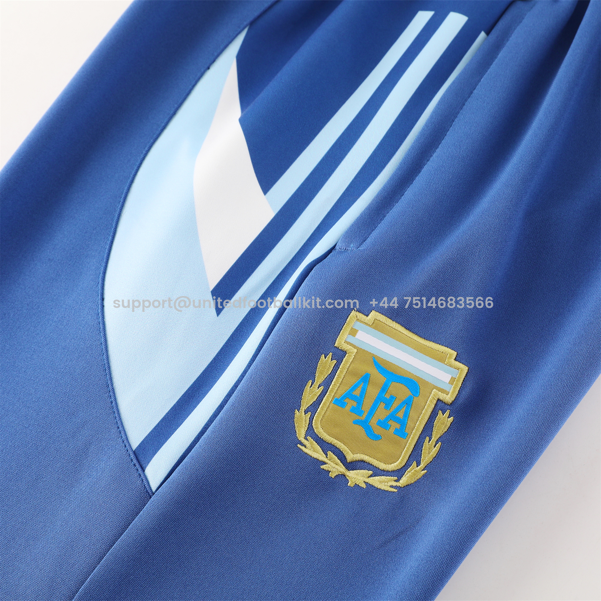 Unitedfootballkit.com | Argentina 24-25 Jacket Training Tracksuit - Blue -Customize Name, Number and Patch | Worldwide Shipping