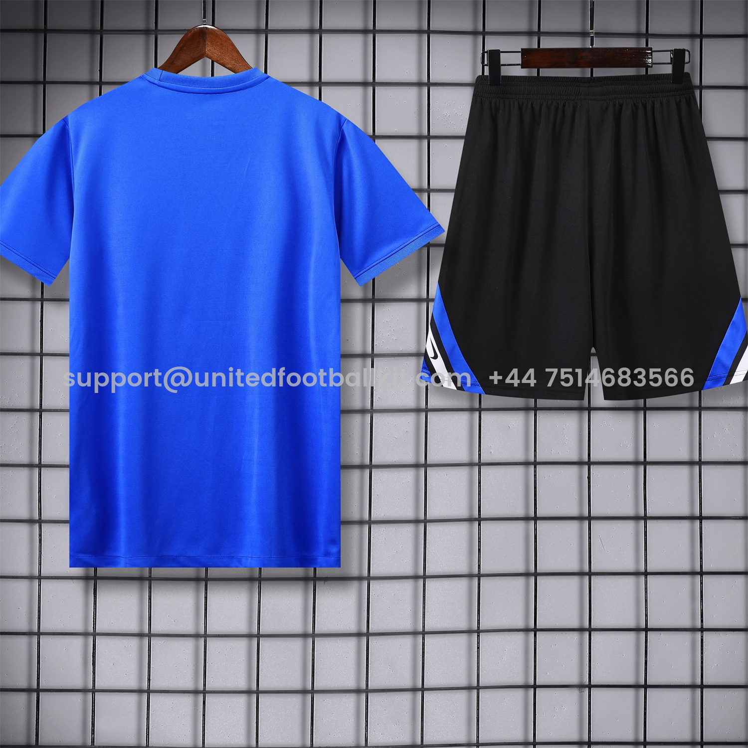 Unitedfootballkit.com | Inter Milan 25-26 Short-Sleeve Training Set - Blue Top & Black Shorts -Customize Name, Number and Patch | Worldwide Shipping
