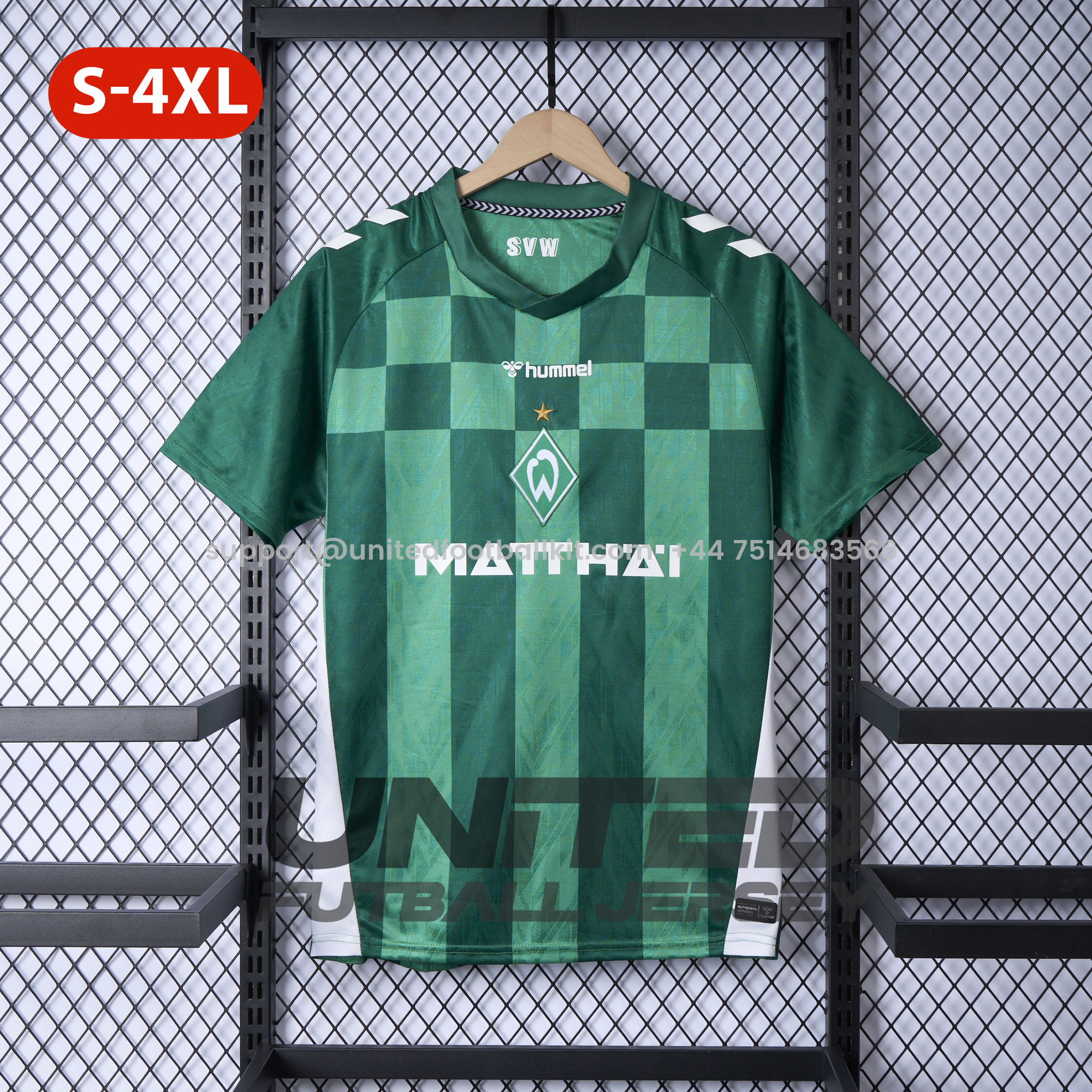 Unitedfootballkit.com | Werder Bremen 24-25 Home Stadium Jersey - Fans Version -Customize Name, Number and Patch | Worldwide Shipping