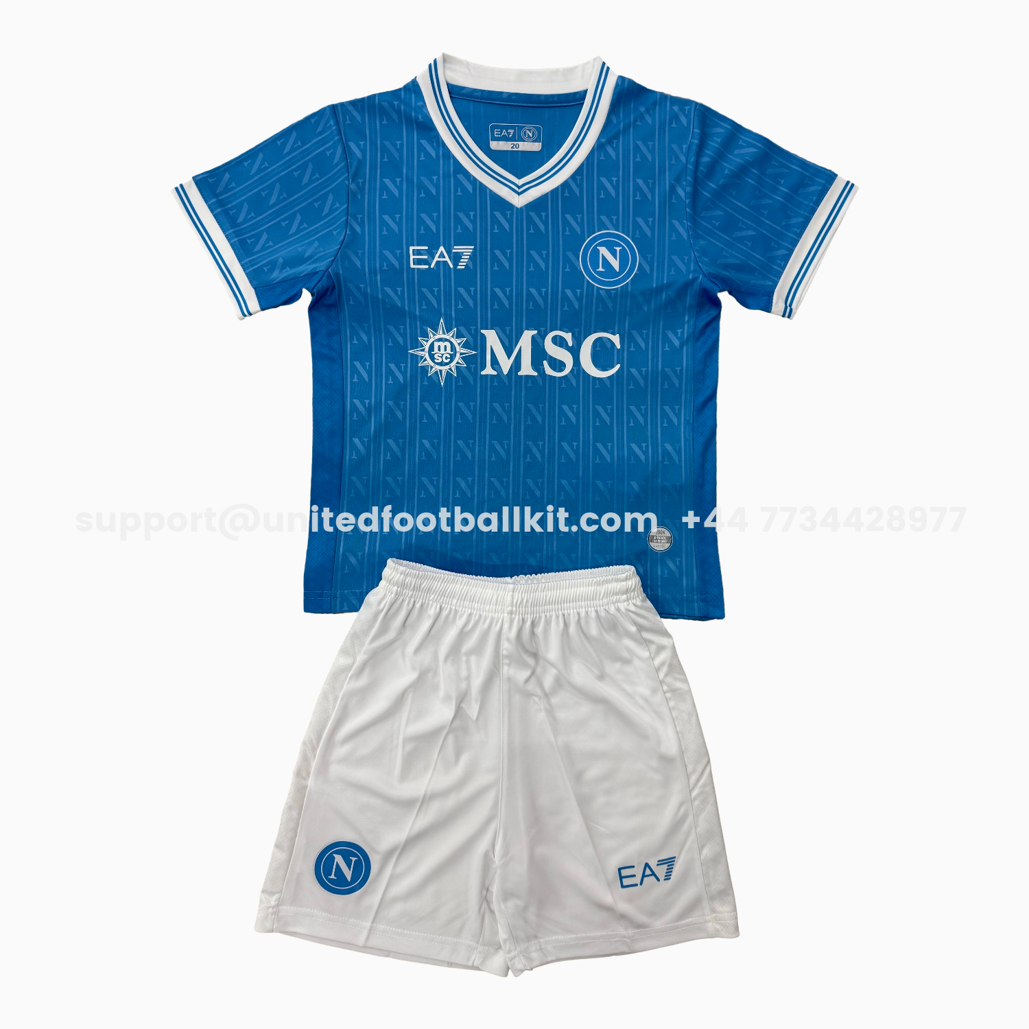 Unitedfootballkit.com | Napoli 25-26 European Home Men's Adult Jersey Set - Fans Version -Customize Name, Number and Patch | Worldwide Shipping