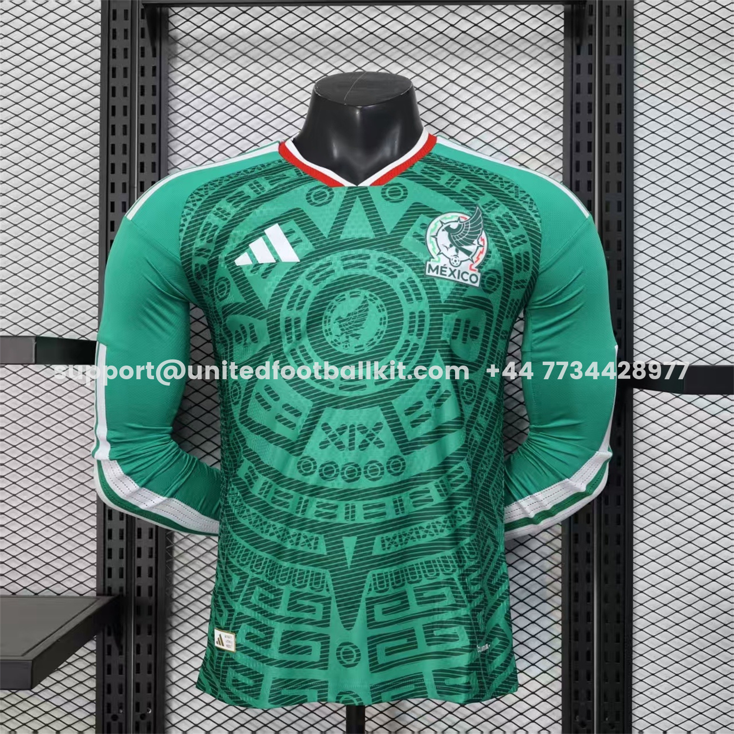 Unitedfootballkit.com | Mexico 2026 Home Long Sleeves Jersey - Player Version -Customize Name, Number and Patch | Worldwide Shipping