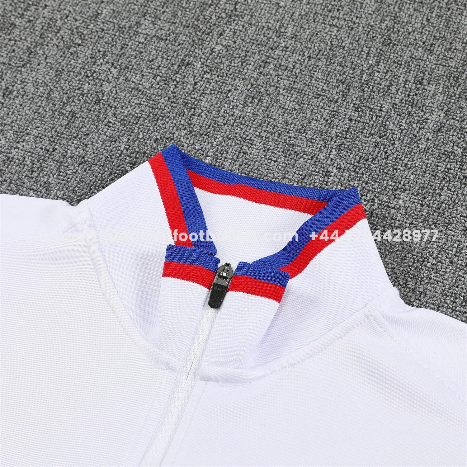 Unitedfootballkit.com | England 2026 Long Sleeve Training Set - White Top and Blue Pants -Customize Name, Number and Patch | Worldwide Shipping