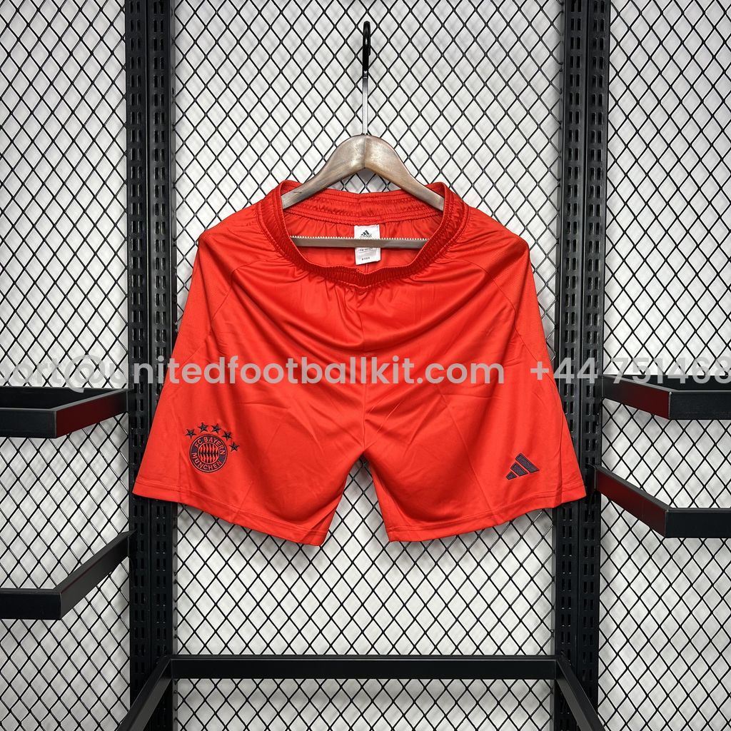 Unitedfootballkit.com | Bayern Munich 24-25 Home Shorts - Fans Version -Customize Name, Number and Patch | Worldwide Shipping