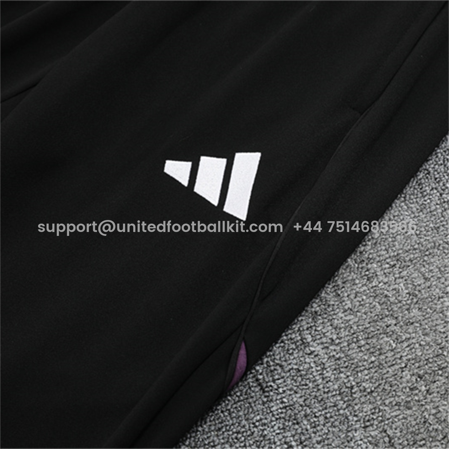 Unitedfootballkit.com | Manchester United 25-26 Long Sleeves Training Set - Purple Top & Black Pants -Customize Name, Number and Patch | Worldwide Shipping