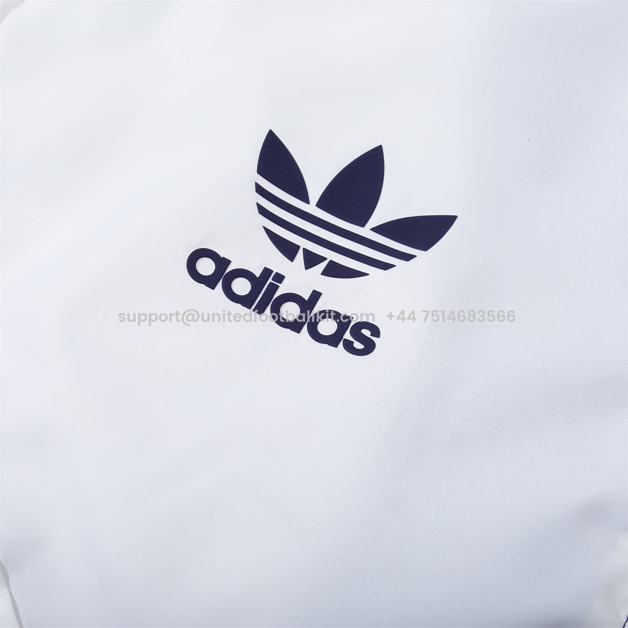 Unitedfootballkit.com | Real Madrid 24-25 White Hooded Windbreaker - Player Version -Customize Name, Number and Patch | Worldwide Shipping