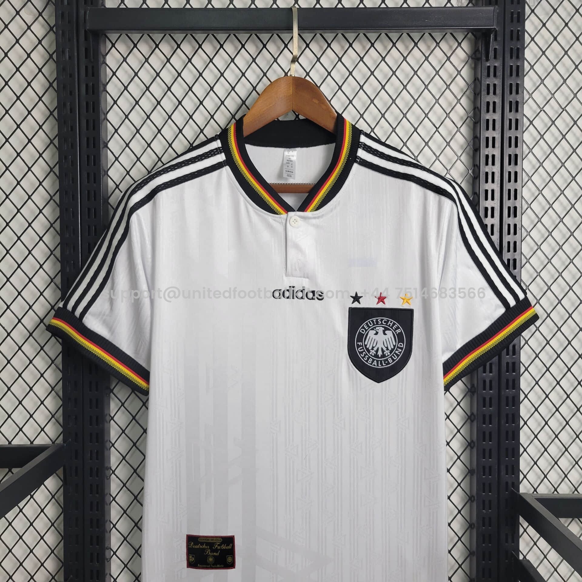 Unitedfootballkit.com | Retro Germany 1996 Home Stadium Jersey -Customize Name, Number and Patch | Worldwide Shipping