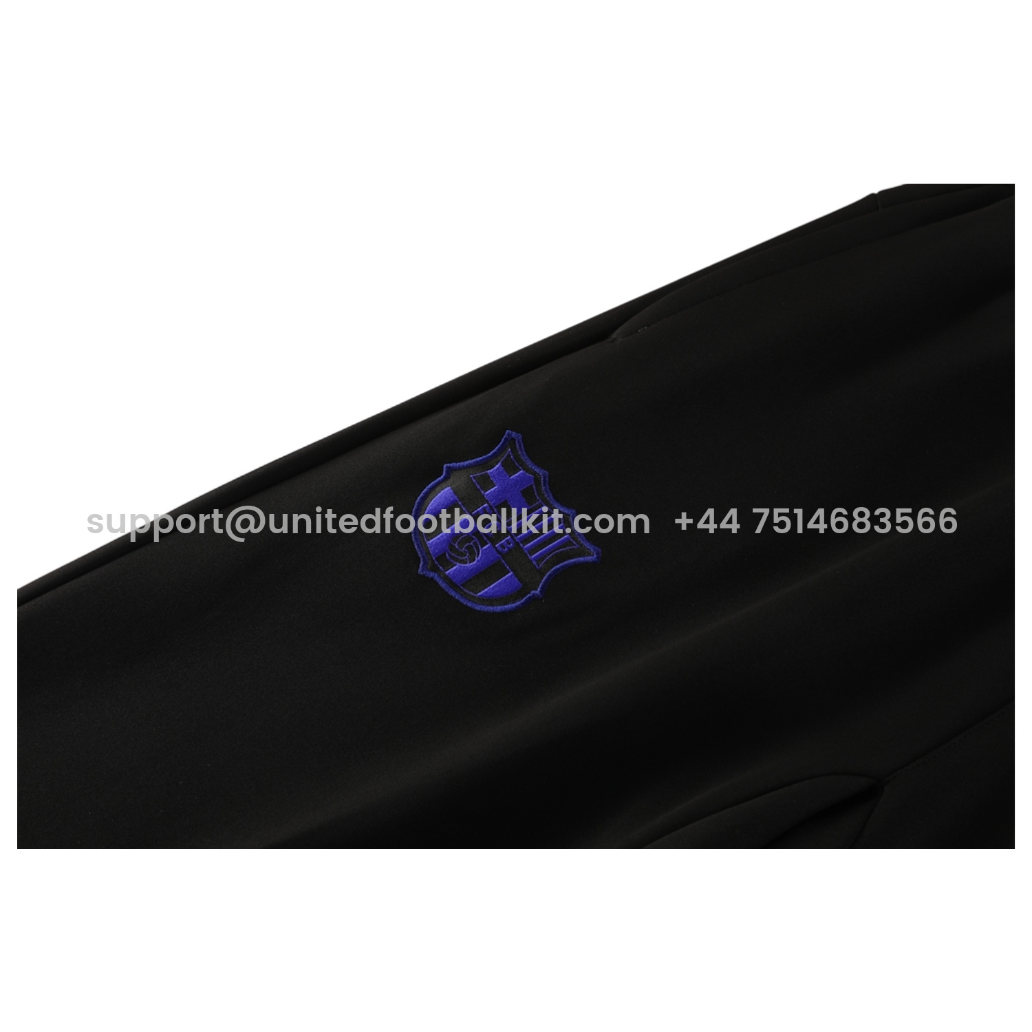 Unitedfootballkit.com | Barcelona 25-26 Jacket Training Tracksuit - Black top & Black Pants -Customize Name, Number and Patch | Worldwide Shipping