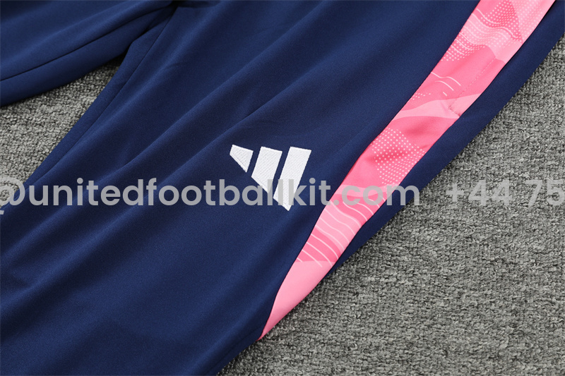 Unitedfootballkit.com | Real Madrid 24-25 Long Sleeve Training Set - Blue Dragon -Customize Name, Number and Patch | Worldwide Shipping
