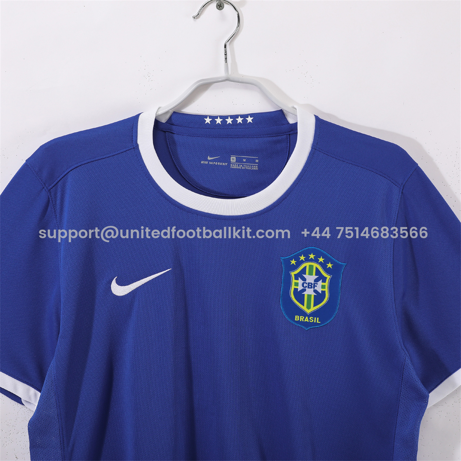 Unitedfootballkit.com | Retro Brazil 2006 Away Blue Jersey -Customize Name, Number and Patch | Worldwide Shipping