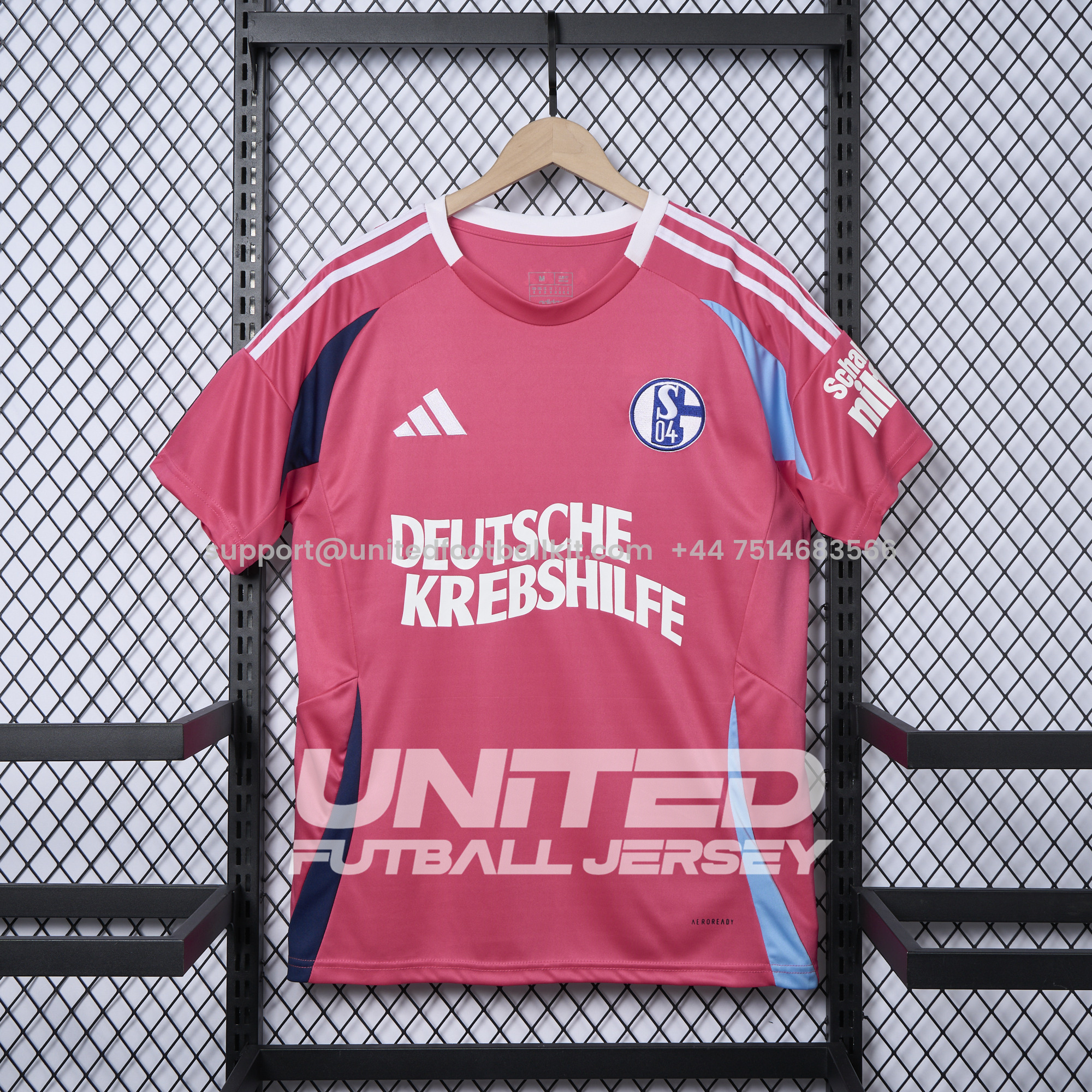 Unitedfootballkit.com | Schalke 04 24-25 GK Pink October Jersey - Fans Version -Customize Name, Number and Patch | Worldwide Shipping