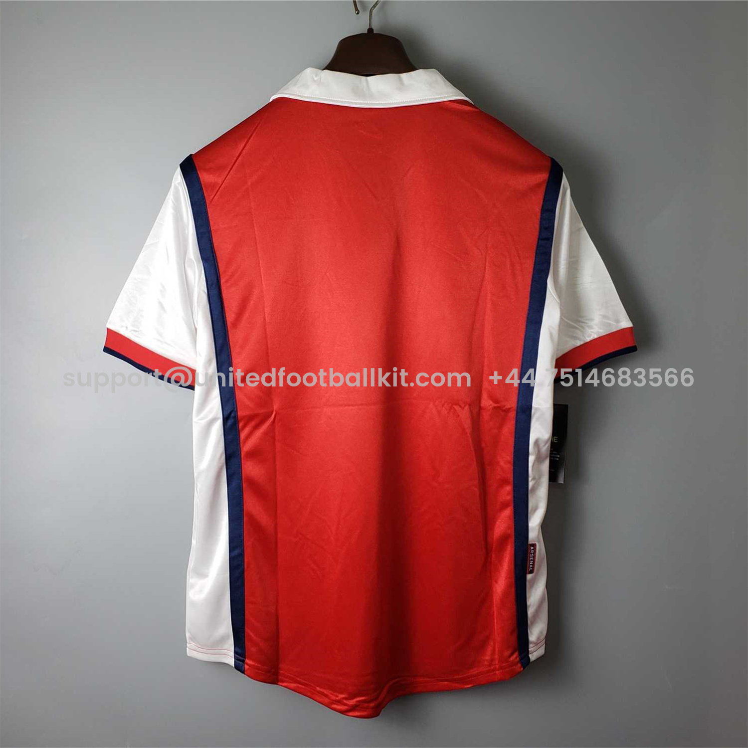 Unitedfootballkit.com | Retro Arsenal 98-99 Home Stadium Jersey -Customize Name, Number and Patch | Worldwide Shipping