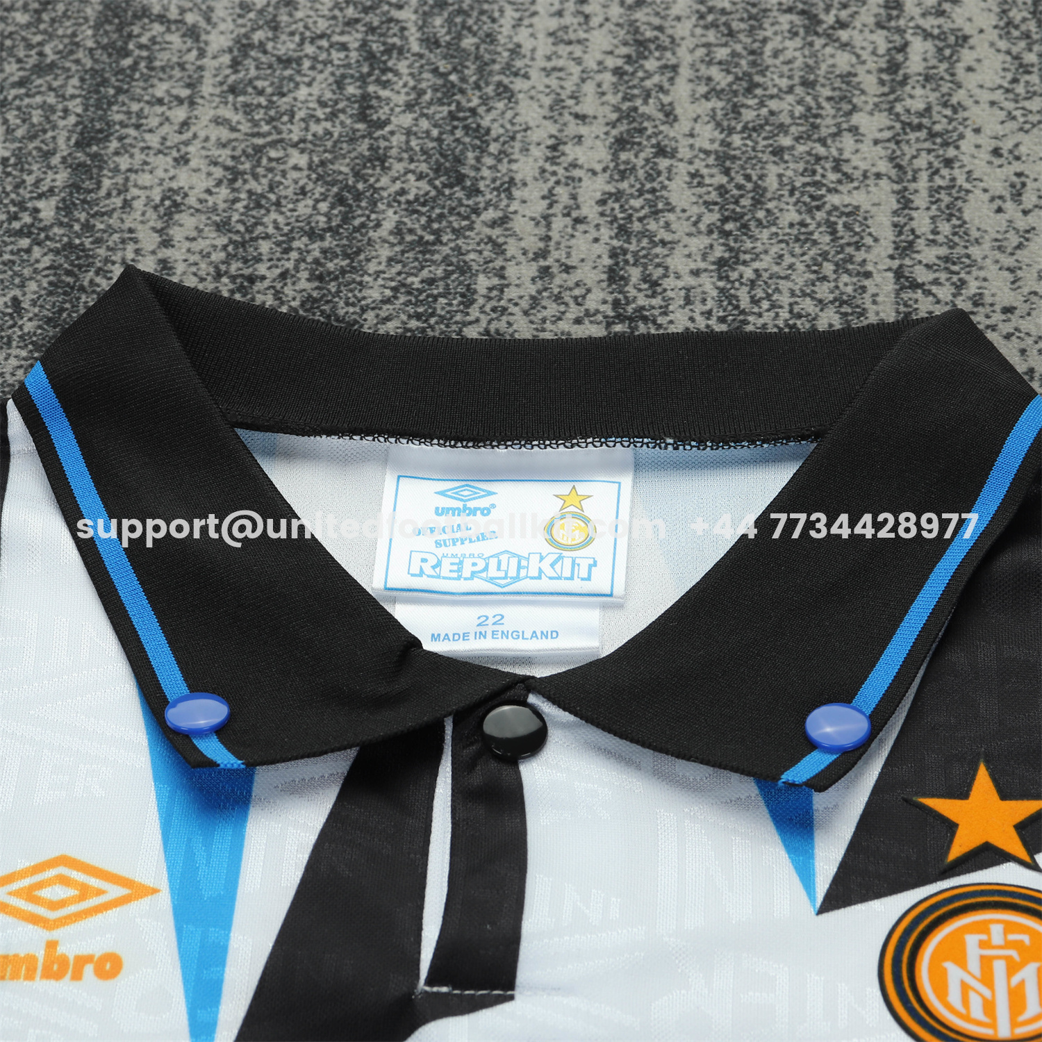 Unitedfootballkit.com | Retro Inter Milan 1992-93 Away Kids Kit -Customize Name, Number and Patch | Worldwide Shipping