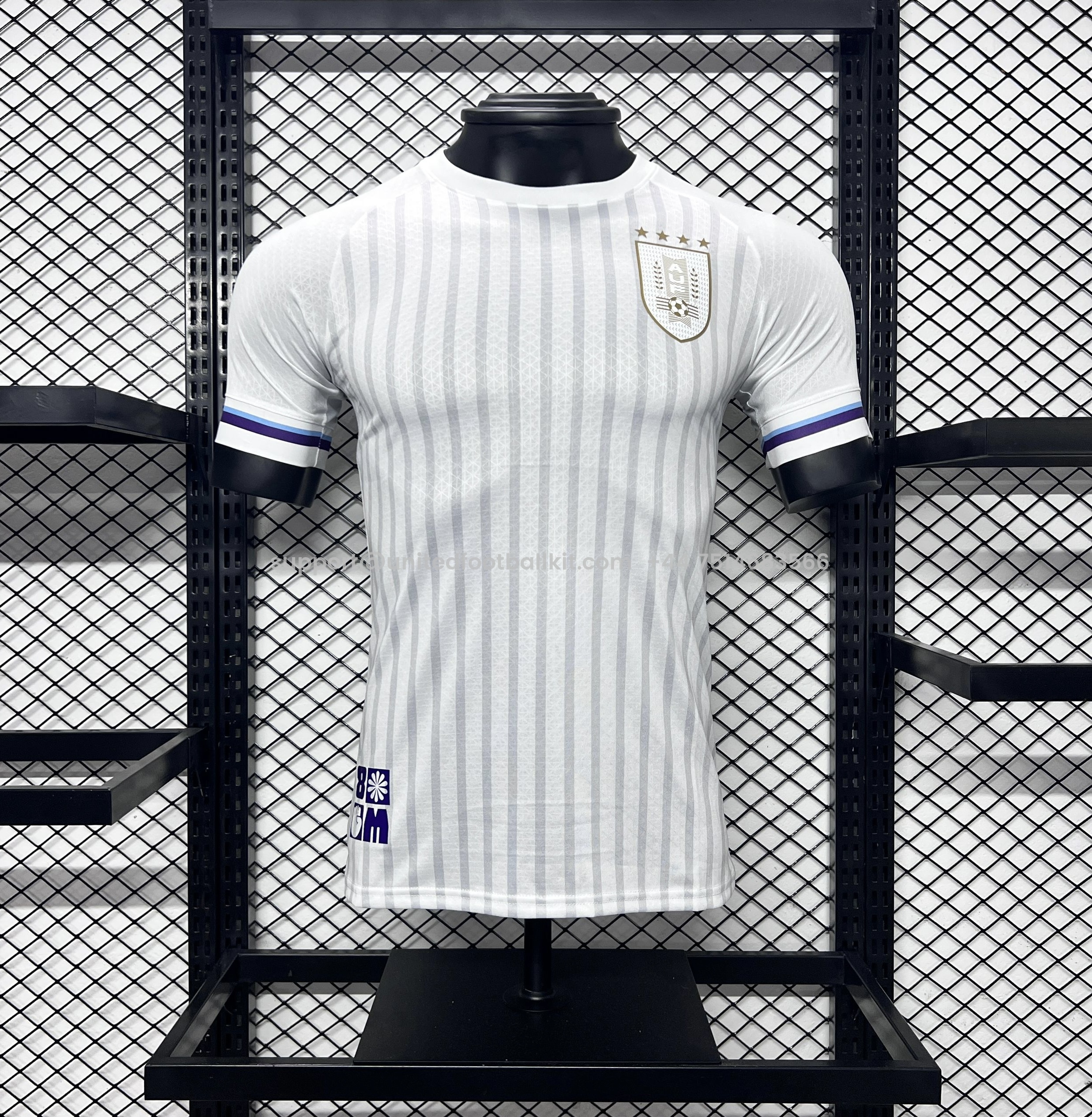 Unitedfootballkit.com | Uruguay 2024 Away Stadium Jersey - Player Version -Customize Name, Number and Patch | Worldwide Shipping