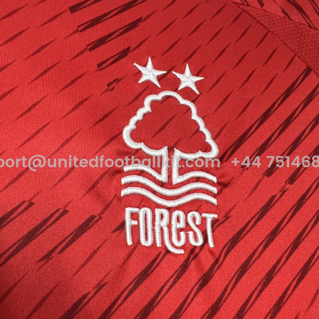 Unitedfootballkit.com | Nottingham Forest 24-25 Home Stadium Jersey - Fans Version -Customize Name, Number and Patch | Worldwide Shipping