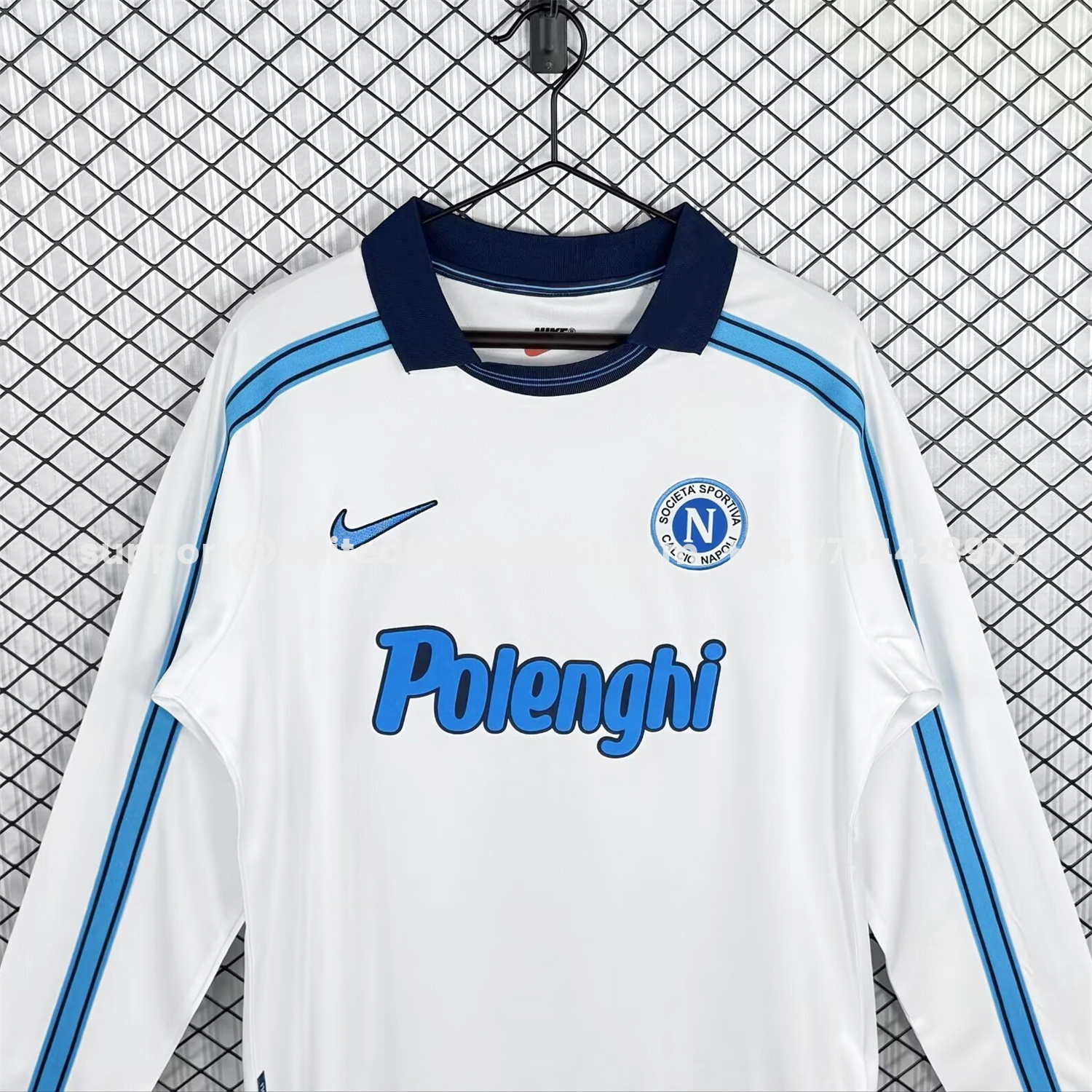 Unitedfootballkit.com | Retro Napoli 1998-99 Away Long Sleeves Jersey -Customize Name, Number and Patch | Worldwide Shipping