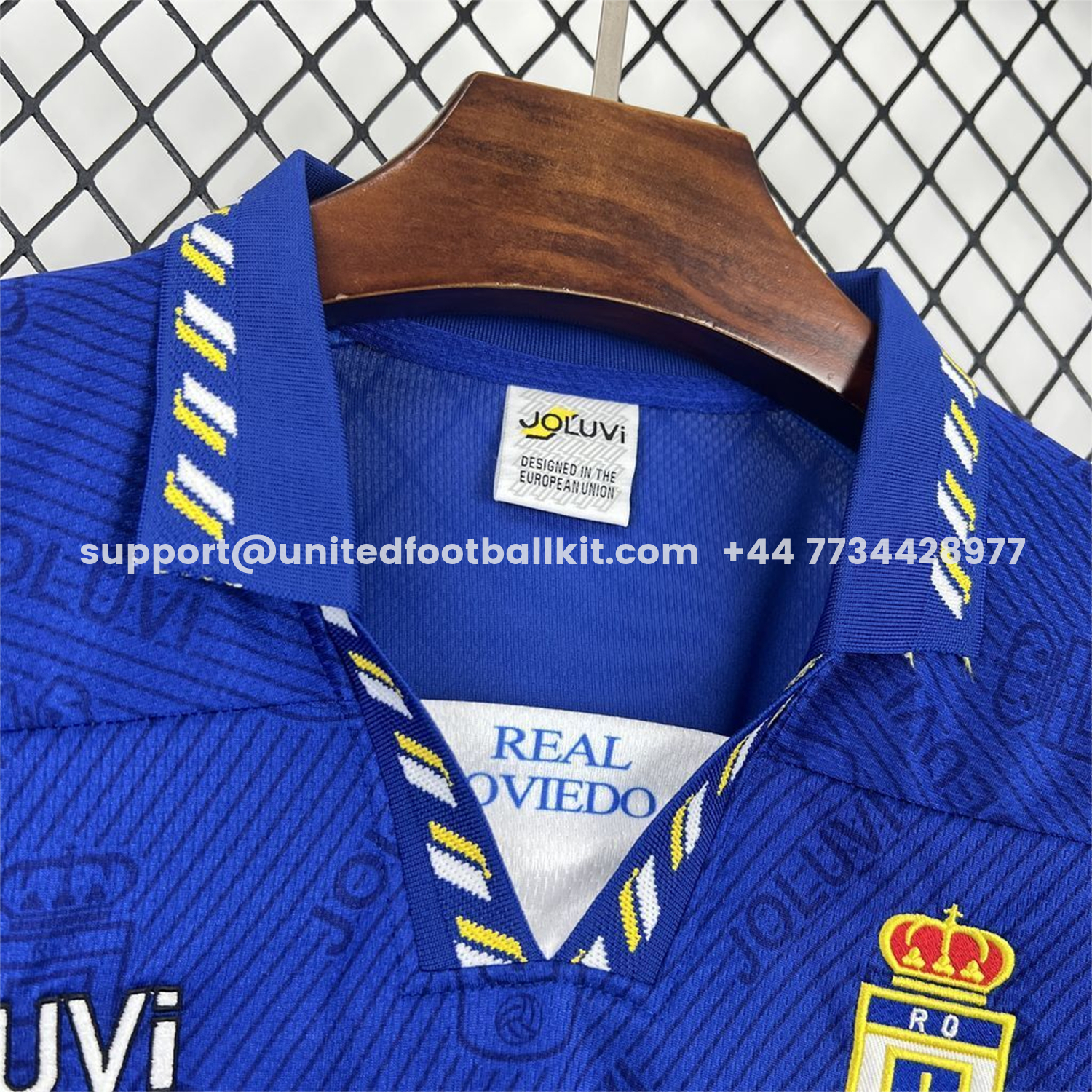 Unitedfootballkit.com | Retro Real Oviedo 1995-96 Home Jersey -Customize Name, Number and Patch | Worldwide Shipping
