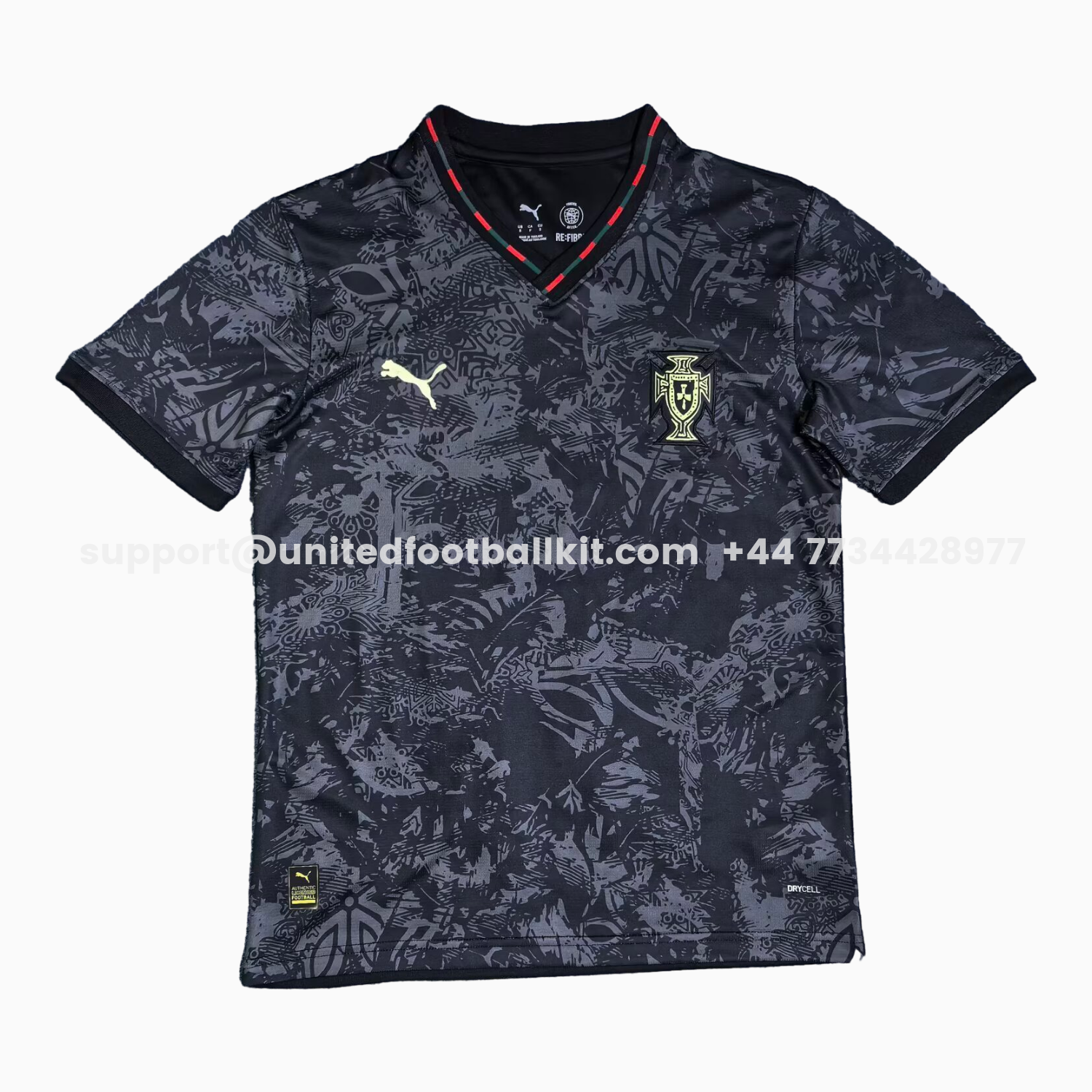 Unitedfootballkit.com | Portugal 2026 Grey And Black Special Jersey - Fans Version -Customize Name, Number and Patch | Worldwide Shipping