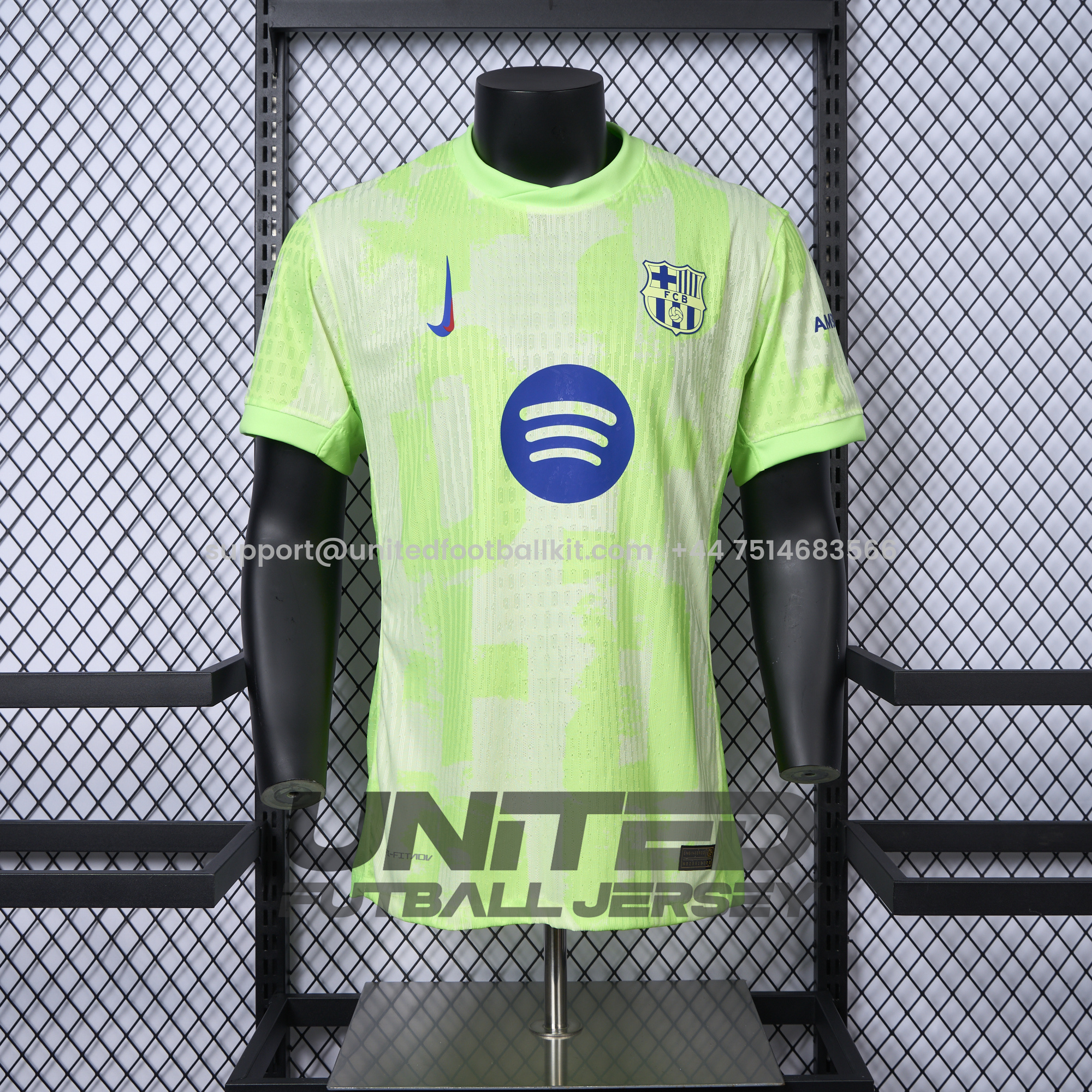 Unitedfootballkit.com | Barcelona 24-25 Third Jersey with Big Logo - Player Version -Customize Name, Number and Patch | Worldwide Shipping