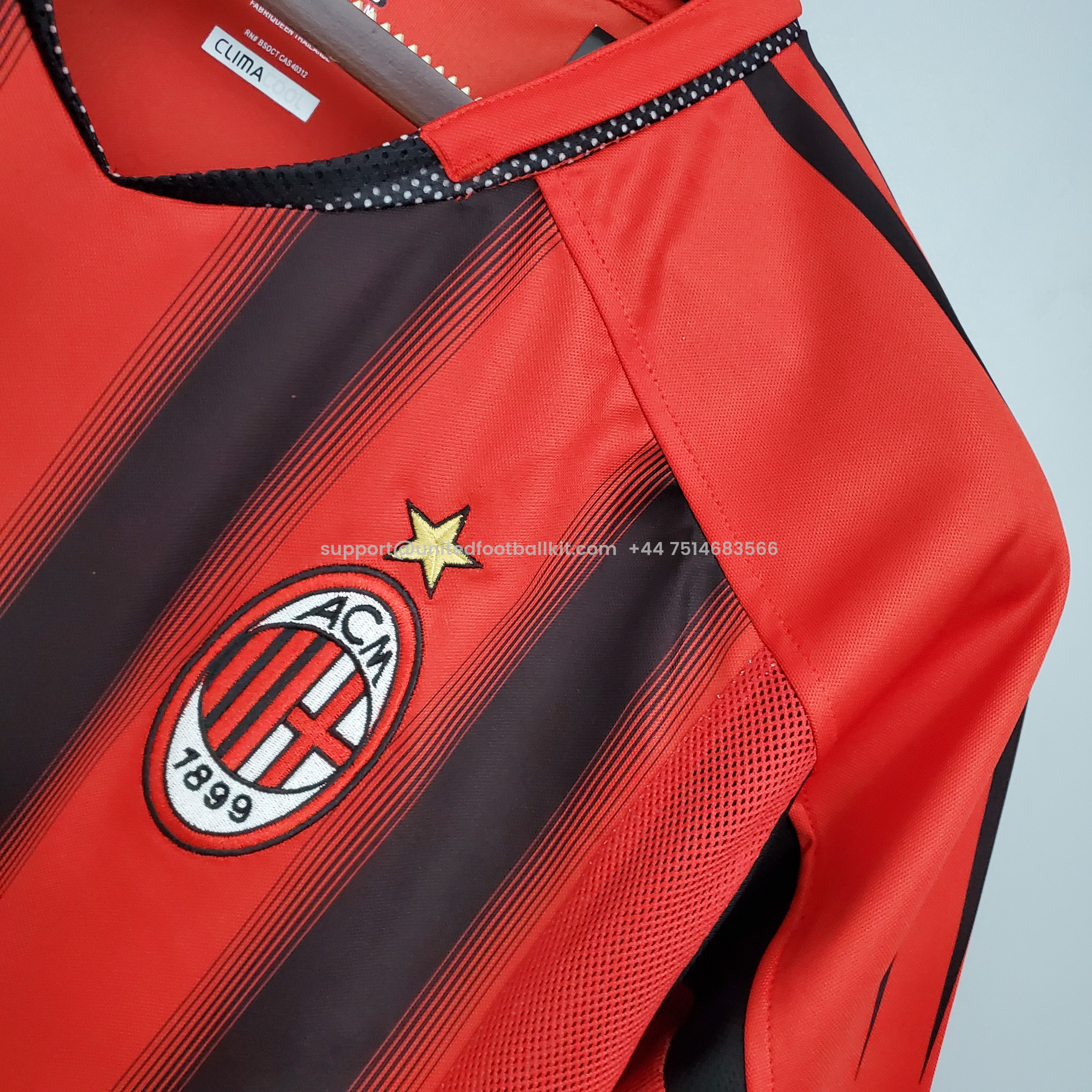 Unitedfootballkit.com | Retro AC Milan 04-05 Home Stadium Jersey -Customize Name, Number and Patch | Worldwide Shipping