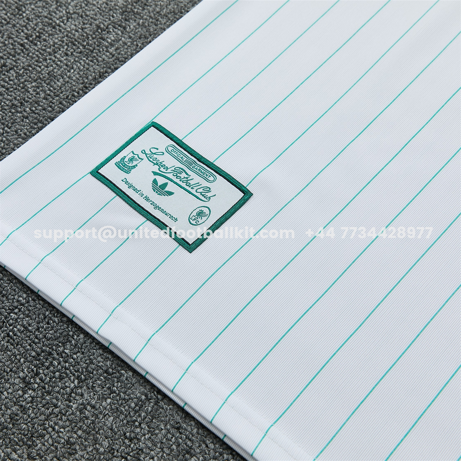 Unitedfootballkit.com | Liver.pool 25-26 Retro Style Vest Training Set - White With Green Stripes Top & Pants -Customize Name, Number and Patch | Worldwide Shipping