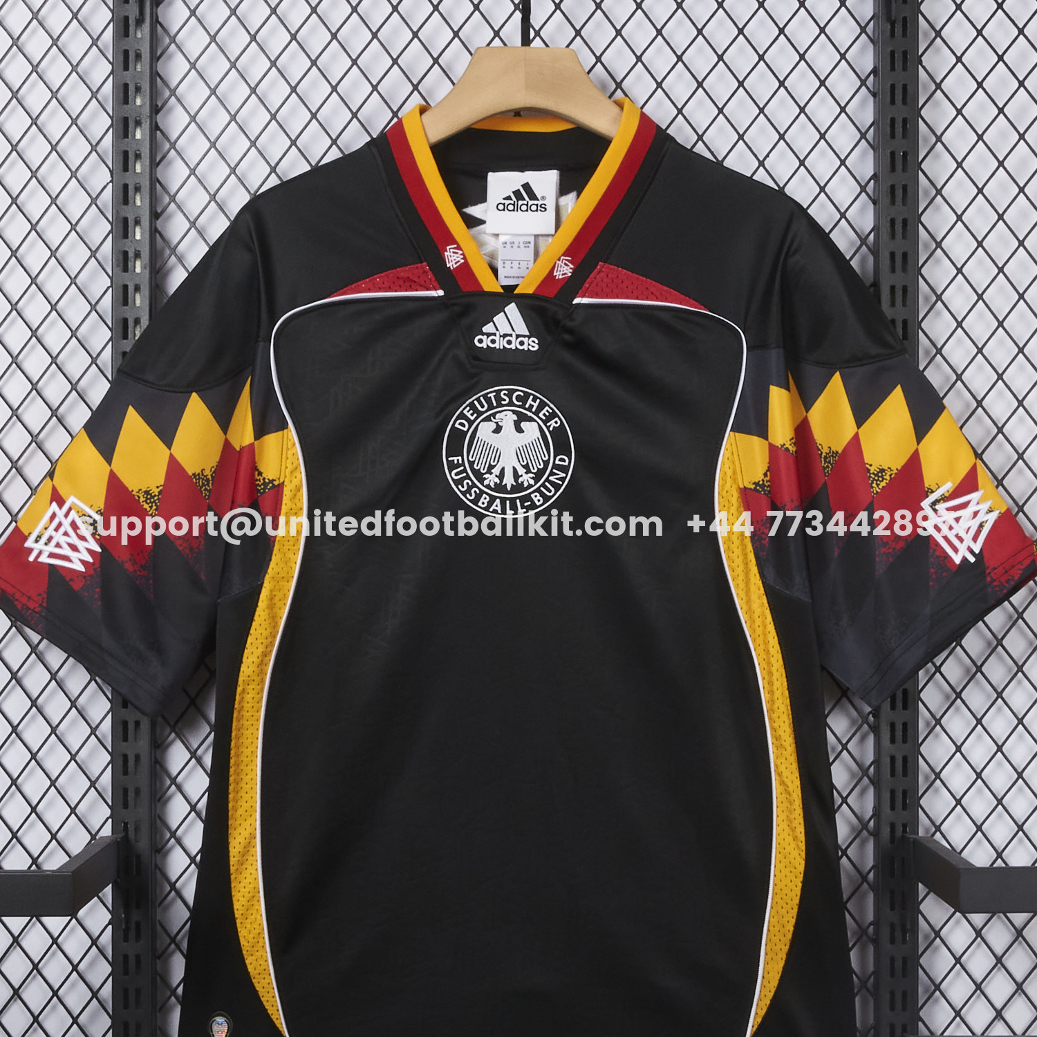 Unitedfootballkit.com | Germany 2026 Retro Style Black Jersey - Fans Version -Customize Name, Number and Patch | Worldwide Shipping