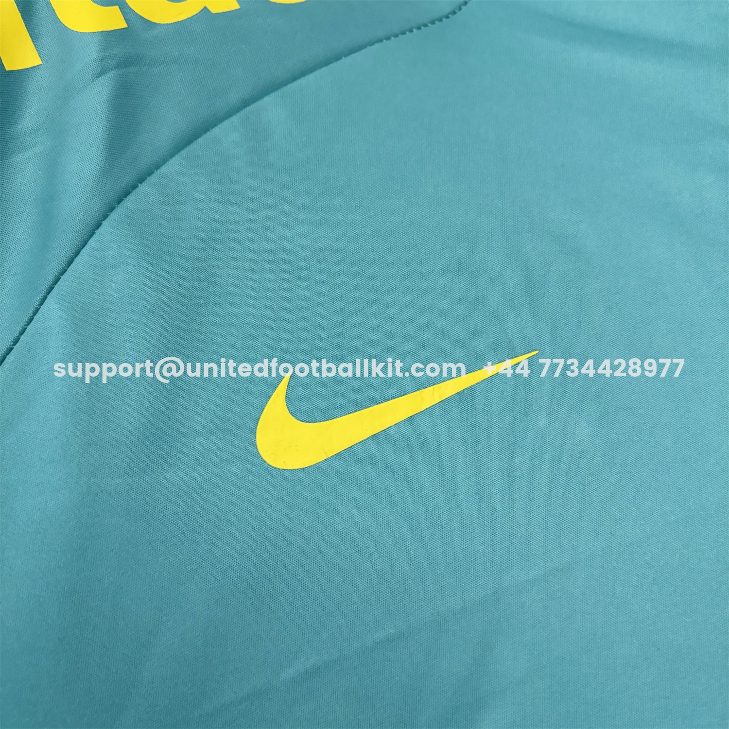 Unitedfootballkit.com | Retro Brazil 2022 Pre-Match Cyan Windbreaker -Customize Name, Number and Patch | Worldwide Shipping