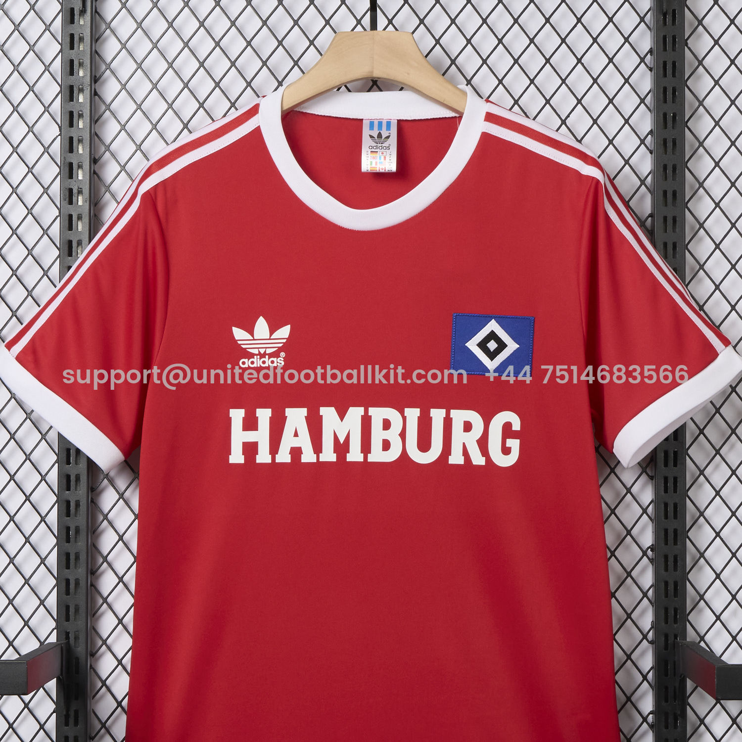Unitedfootballkit.com | Retro Hamburger SV 1974-75 Away Jersey -Customize Name, Number and Patch | Worldwide Shipping