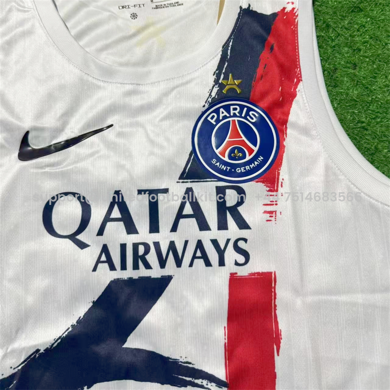 Unitedfootballkit.com | Women's Paris Saint-Germain PSG 24-25 Away White Yoga Vest -Customize Name, Number and Patch | Worldwide Shipping