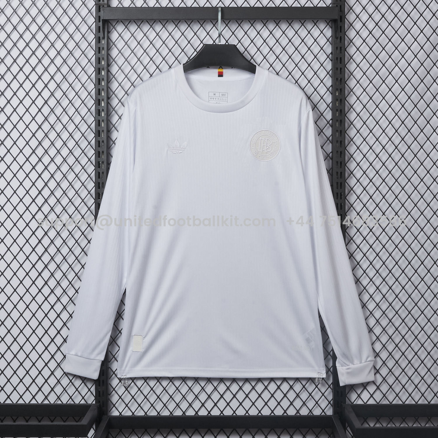 Unitedfootballkit.com | Germany 2025 125-Year Anniversary Pure White Long Sleeves Jersey - Fans Version -Customize Name, Number and Patch | Worldwide Shipping