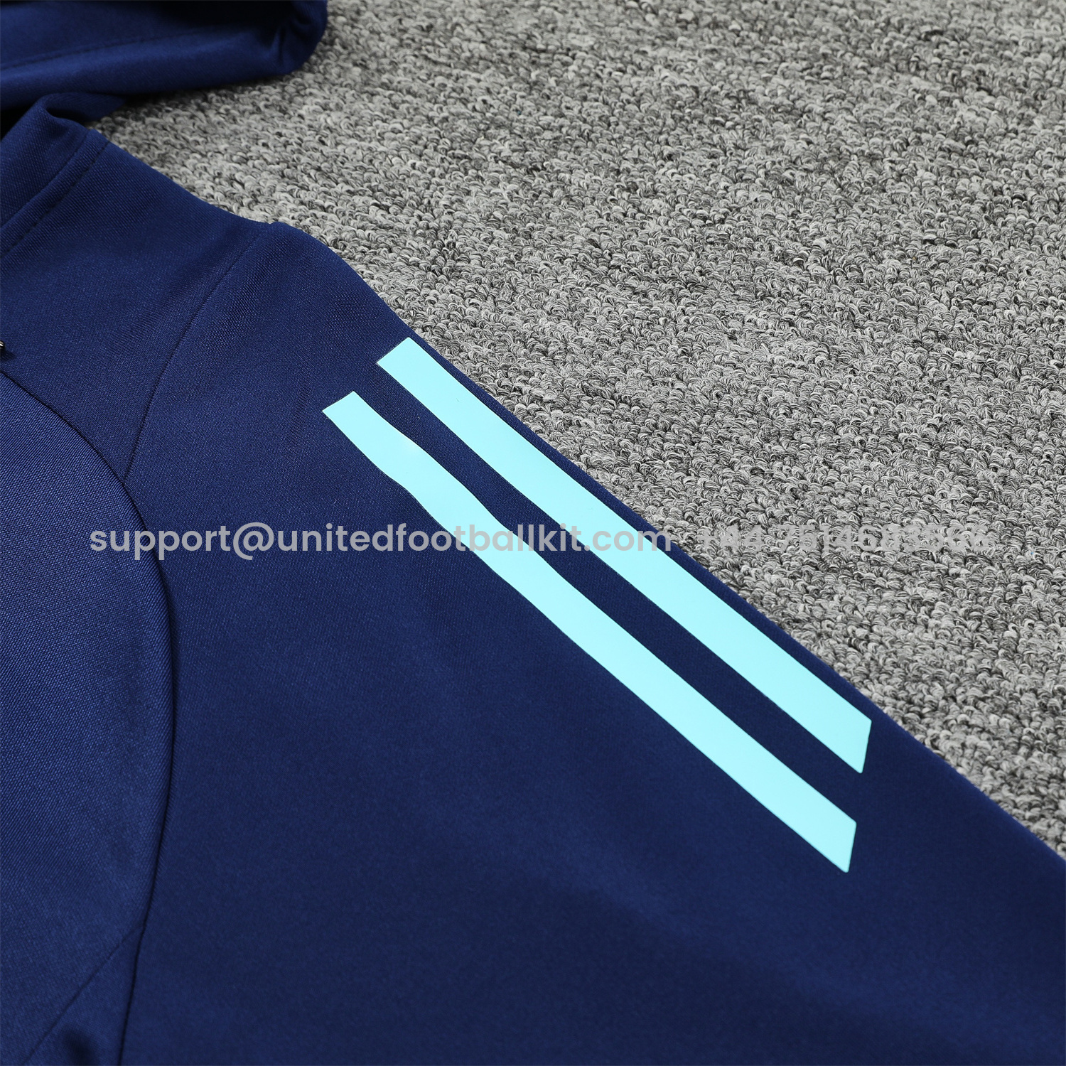 Unitedfootballkit.com | Arsenal 24-25 Training Hoodie Set - Royal Blue Hoodie and Pants -Customize Name, Number and Patch | Worldwide Shipping