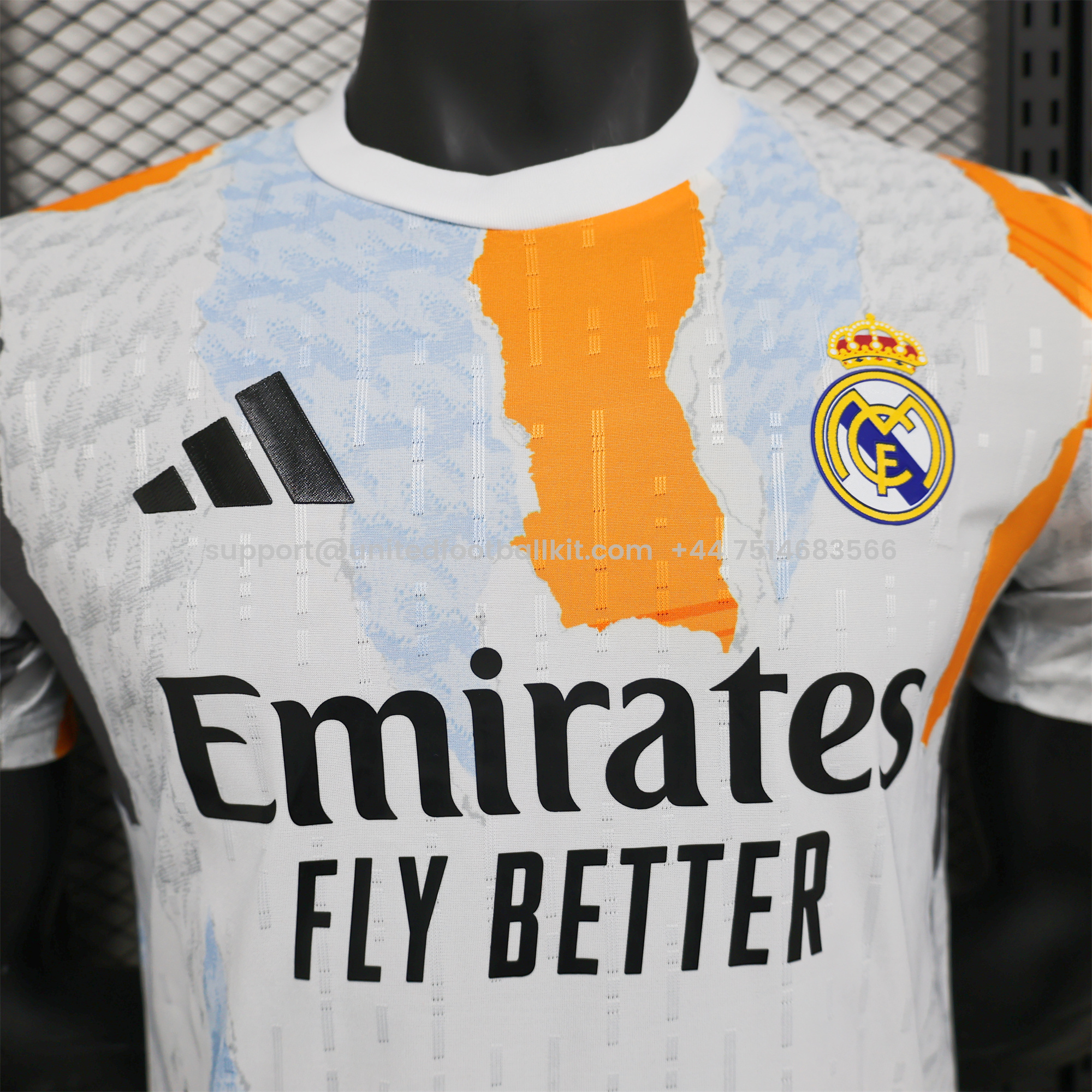 Unitedfootballkit.com | Real Madrid 24-25 Pre-Match 2 Jersey - Player Version -Customize Name, Number and Patch | Worldwide Shipping